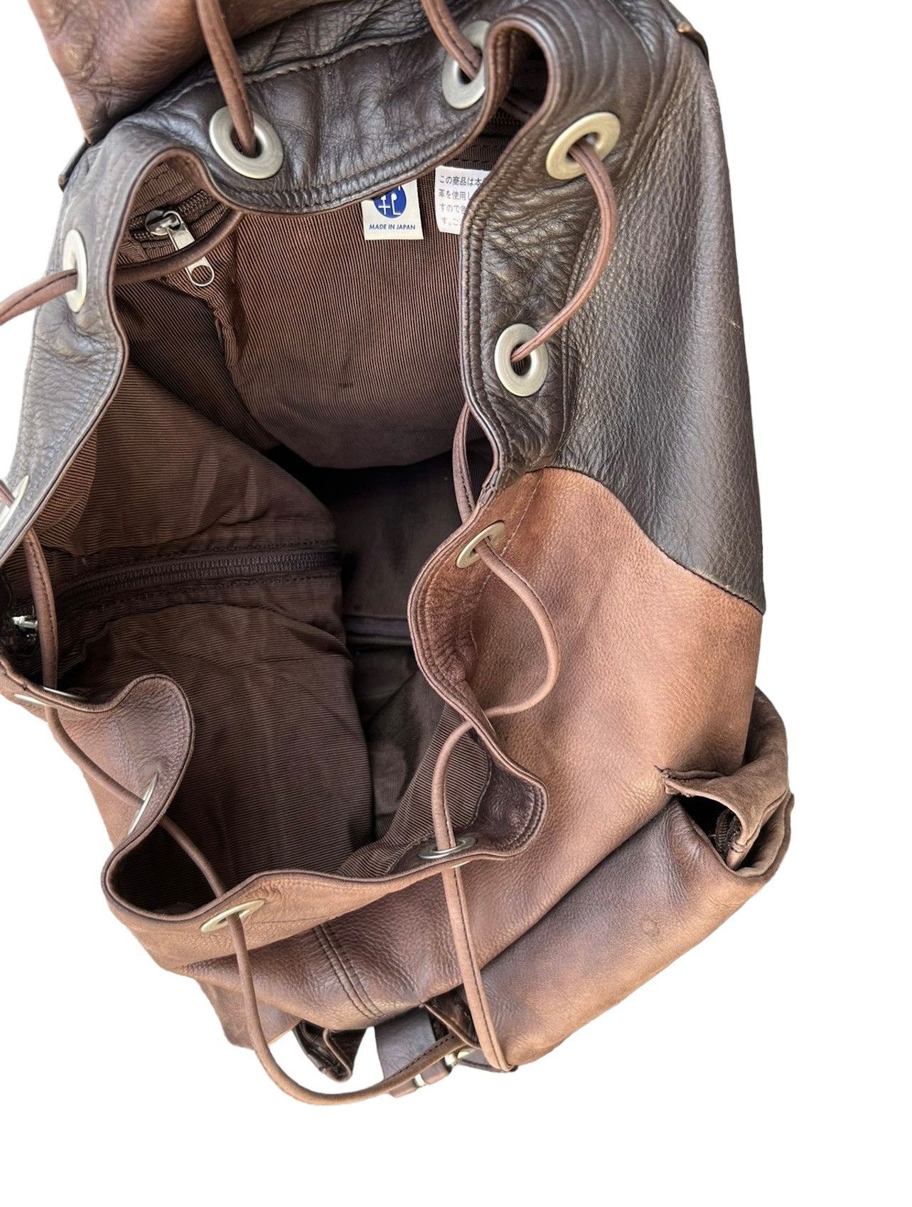 Leather Vintage Porter Tokyo Distressed Patina Leather Backpack Bag Size ONE SIZE - 20 Thumbnail