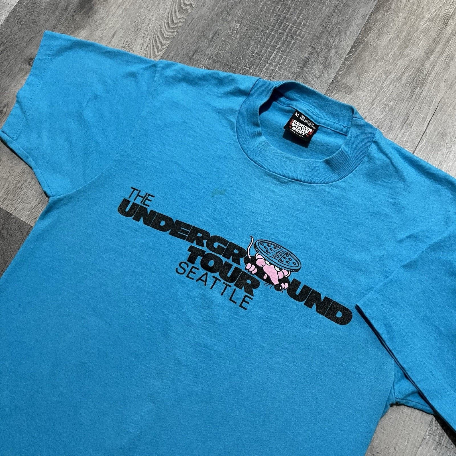 Vintage VTG Seattle Underground Tour Sewer Historic Travel T Shirt Size US M / EU 48-50 / 2 - 3 Thumbnail