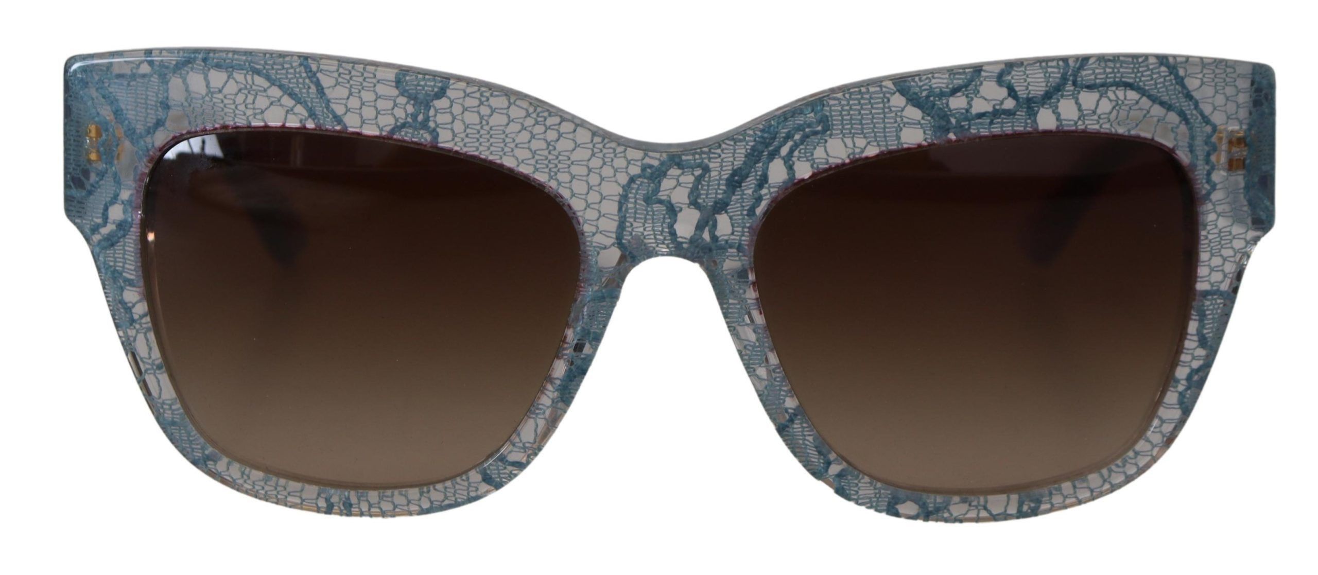 Dolce & Gabbana Elegant Lace-Trimmed Gradient Women's Sunglasses Size ONE SIZE - 1 Thumbnail