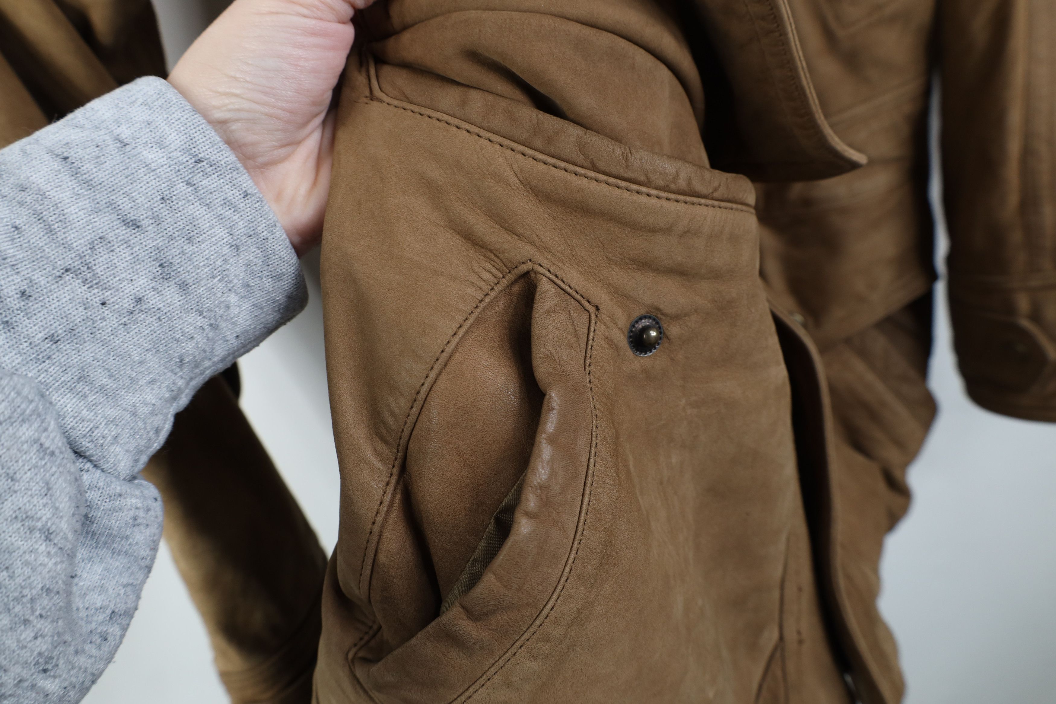 Vintage Vintage 90s Streetwear Lined Suede Leather Chore Barn Jacket Size US L / EU 52-54 / 3 - 8 Thumbnail