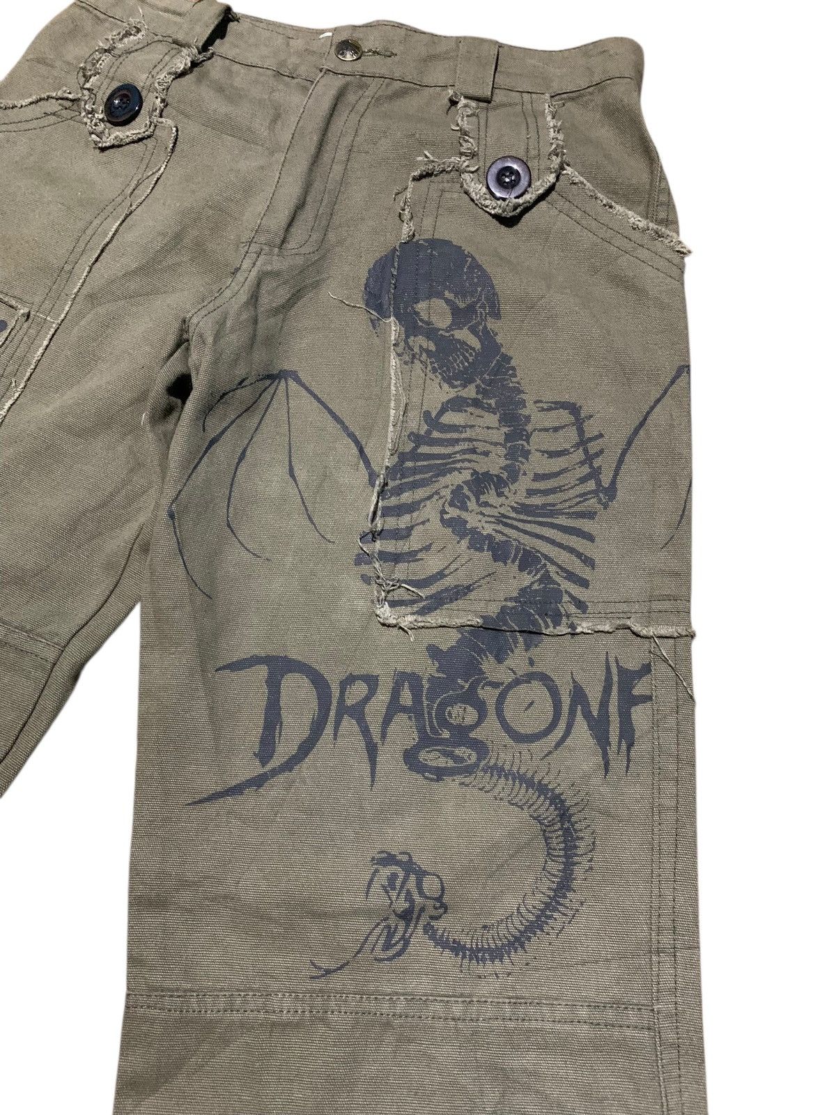 If Six Was Nine Vintage Gaibatou japan skull dragon fatigue monkey pants Size US 28 / EU 44 - 4 Thumbnail