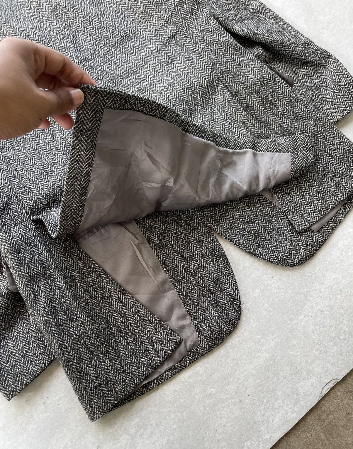 Burberry Prorsum 🔥Vintage 90's Burberrys British Wool Herringbone Blazer/Suit Size US S / EU 44-46 / 1 - 7 Thumbnail