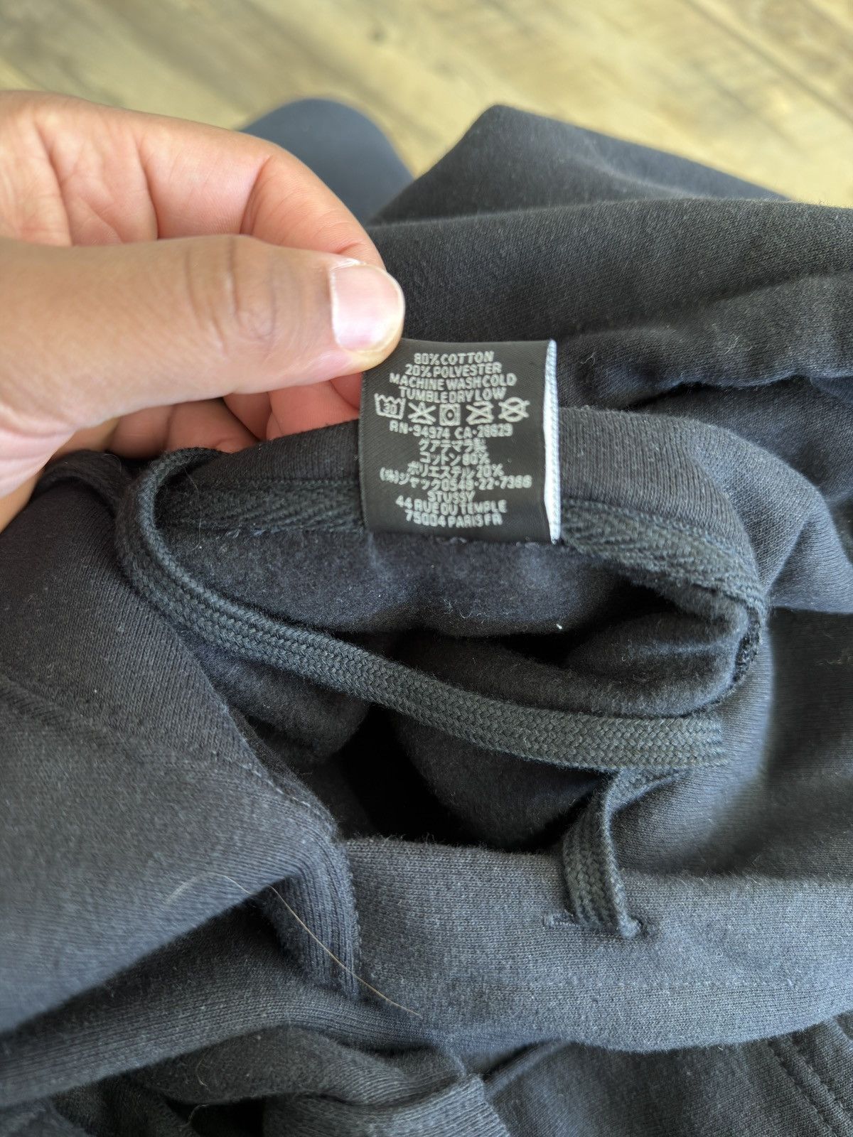 Stussy STUSSY PARIS BLACK HOODIE WORN ONCE SIZE XXL fits snug Size US XXL / EU 58 / 5 - 4 Thumbnail