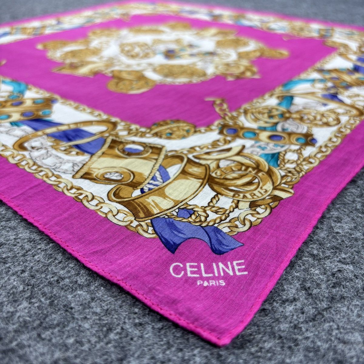 Vintage Celine Handkerchief # E060 # Bandana # Neckerchief Size ONE SIZE - 5 Thumbnail
