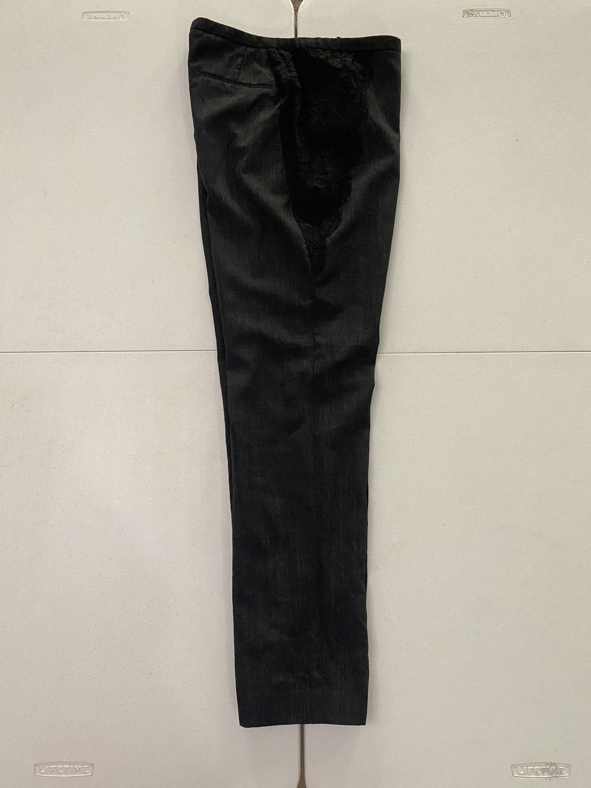 Elie Tahari Elie Tahari Women's Asphalt Black Wool Black Laced Side Pant Size 30" / US 8 / IT 44 - 14 Thumbnail