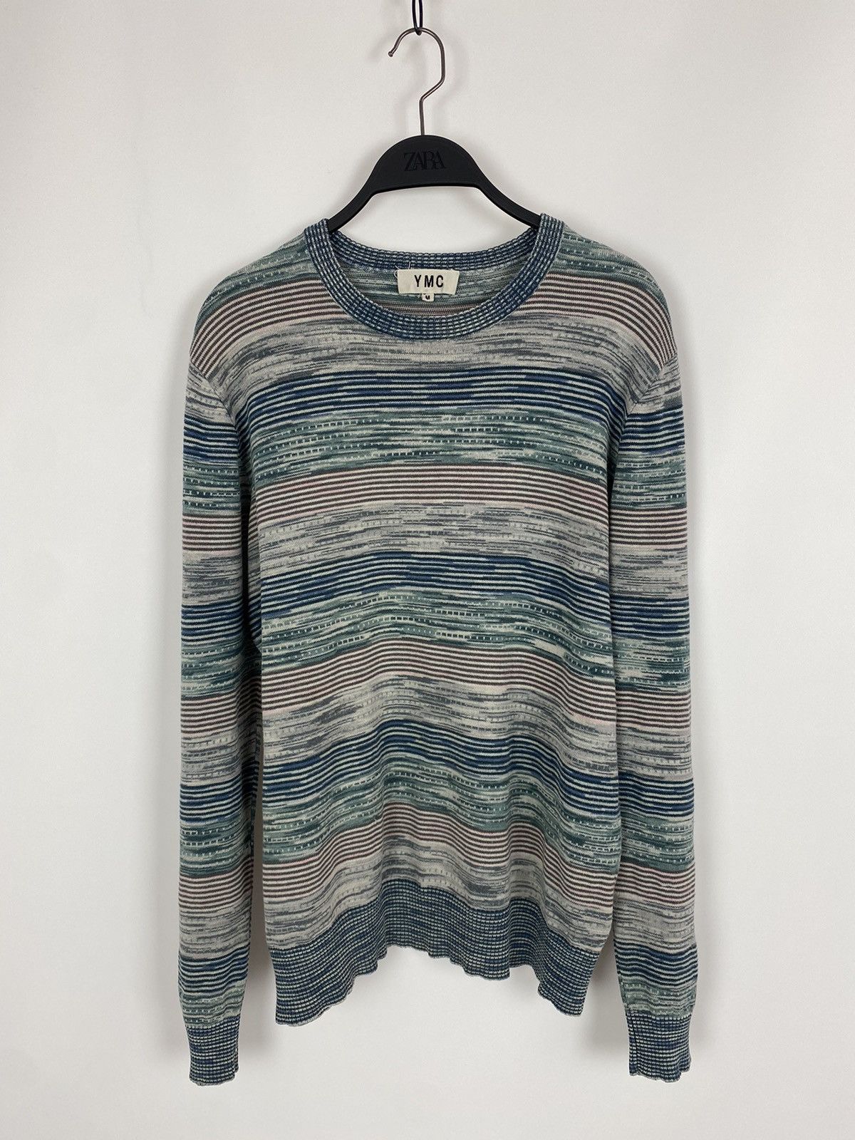 YMC YMC Abstract Stripped Cotton Sweater Size US M / EU 48-50 / 2 - 1 Thumbnail
