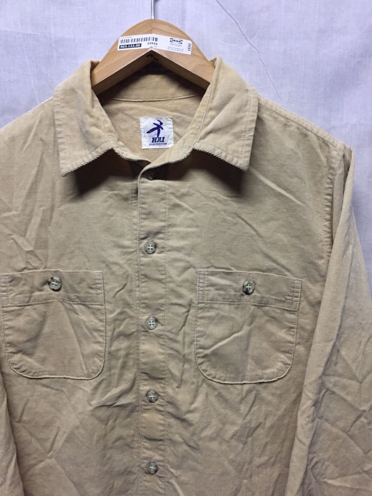 Hai Sporting Gear × Issey Miyake Hai Sporting Gear Corduroy Button Up Beige Shirt Size US M / EU 48-50 / 2 - 1 Thumbnail
