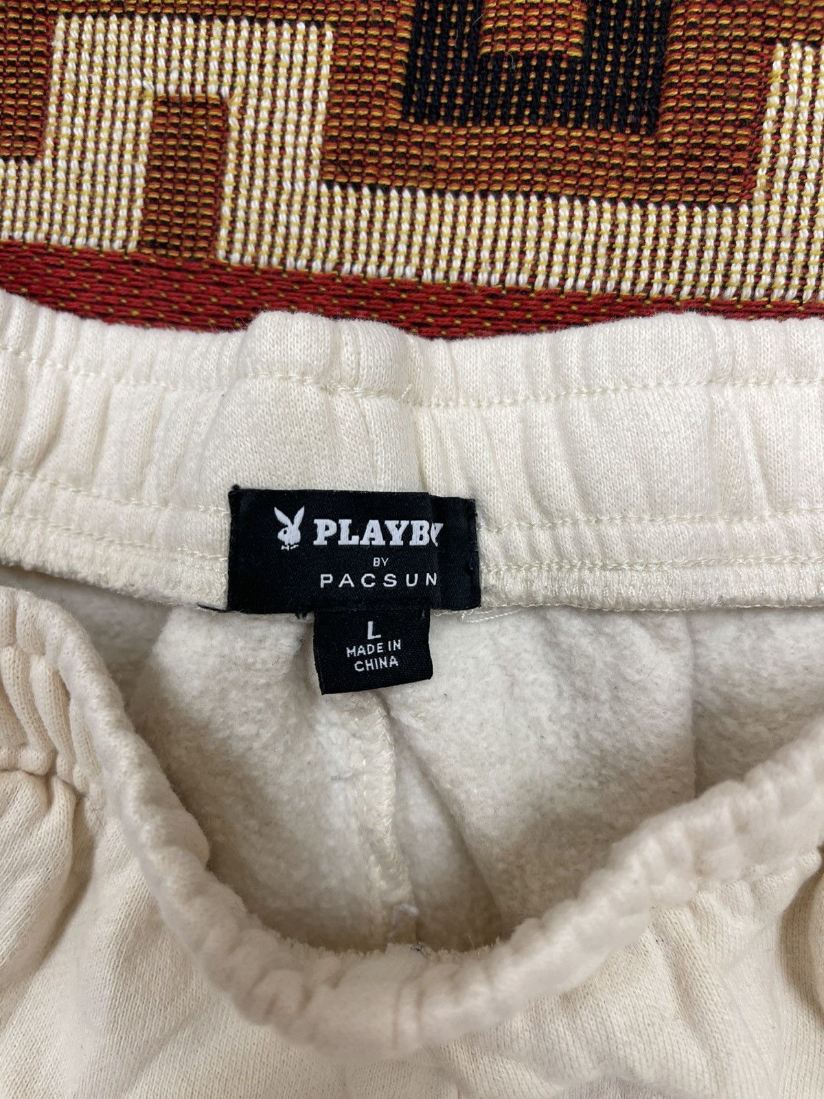 Pacsun × Playboy BEIGE PLAYBOY ESSENTIALS TYPE JOGGERS Size US 34 / EU 50 - 4 Thumbnail