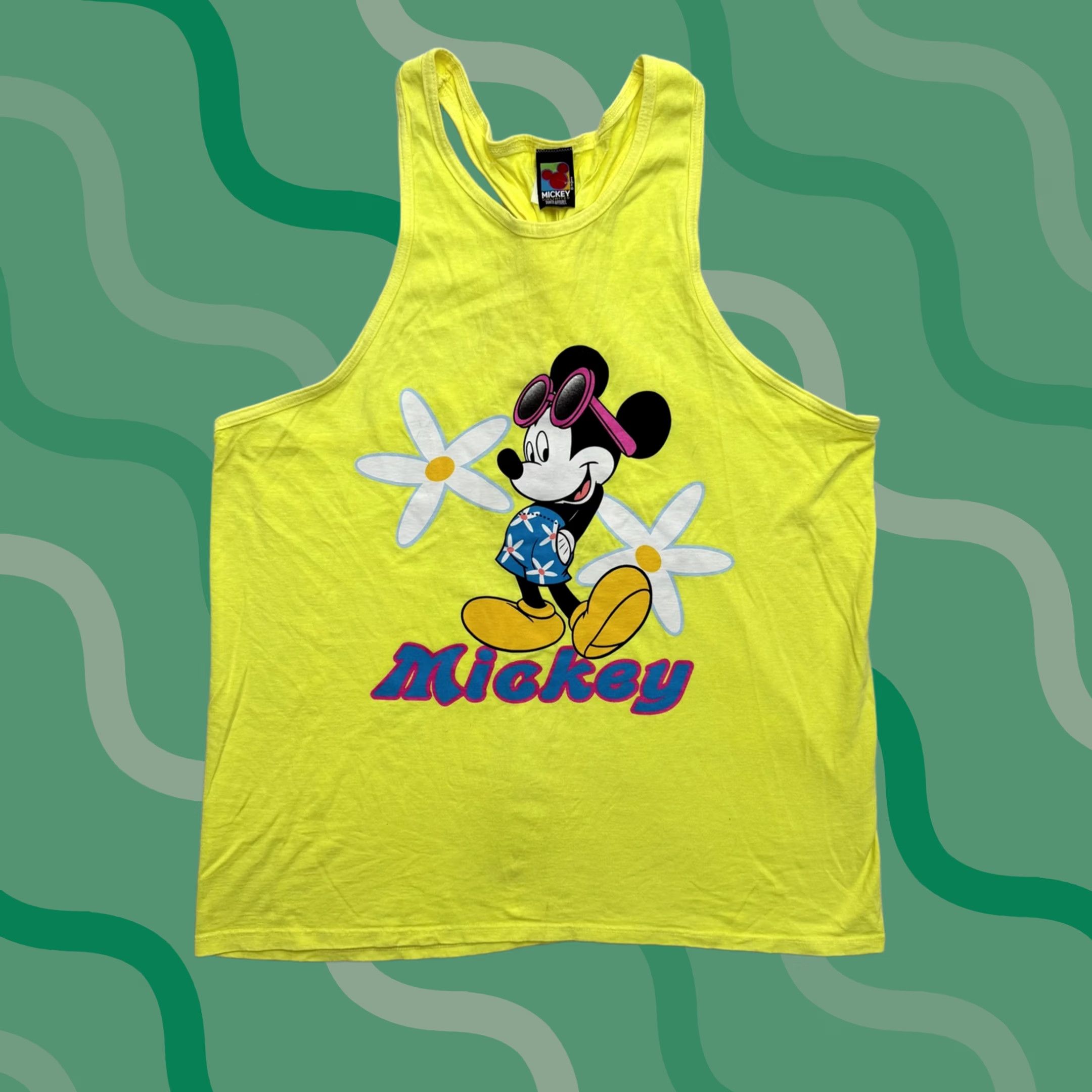 Mickey Unlimited Mickey Unlimited Tank Dress Womens One Size Yellow Floral Sleeveless Scoop Neck Casual Beach Tunic Dress Size ONE SIZE - 1 Thumbnail
