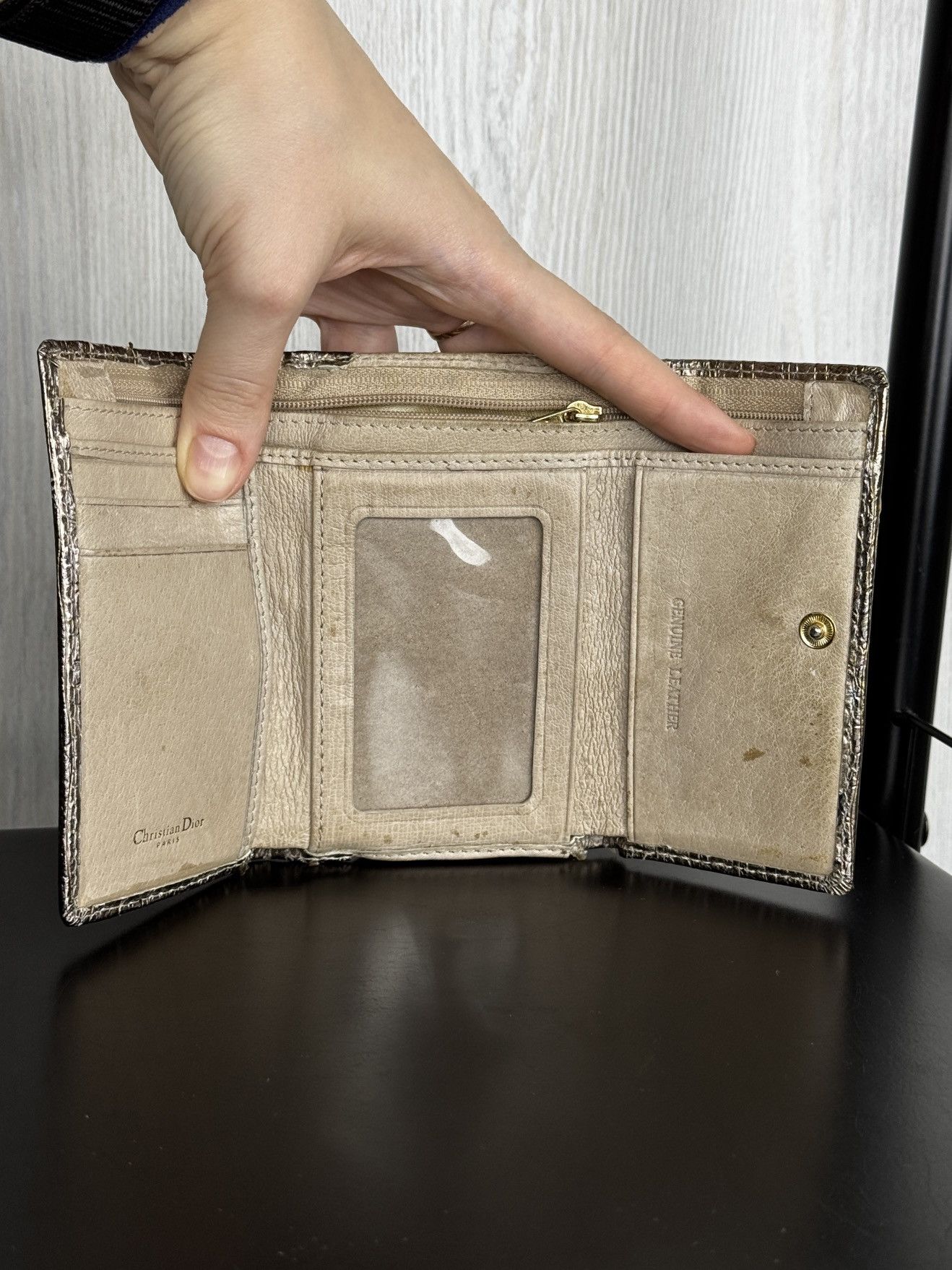 Christian Dior Monsieur Christian Dior Paris Gold/Silver Genuine Leather wallet Size ONE SIZE - 7 Thumbnail