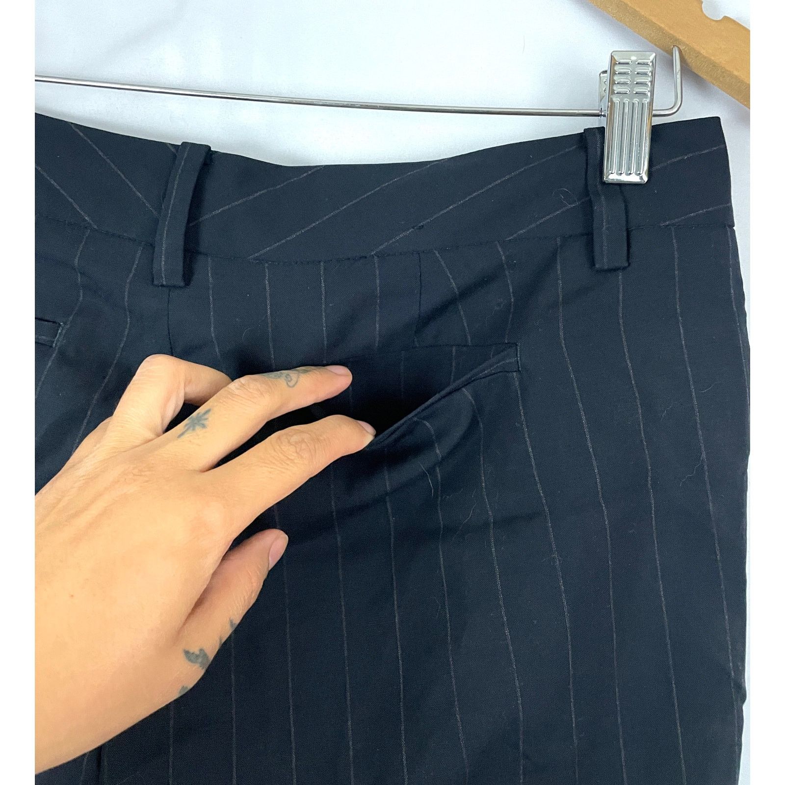 Banana Republic Banana Republic Pants Black Size 10R Wool Blend Lined Size 32" / US 10 / IT 46 - 10 Thumbnail