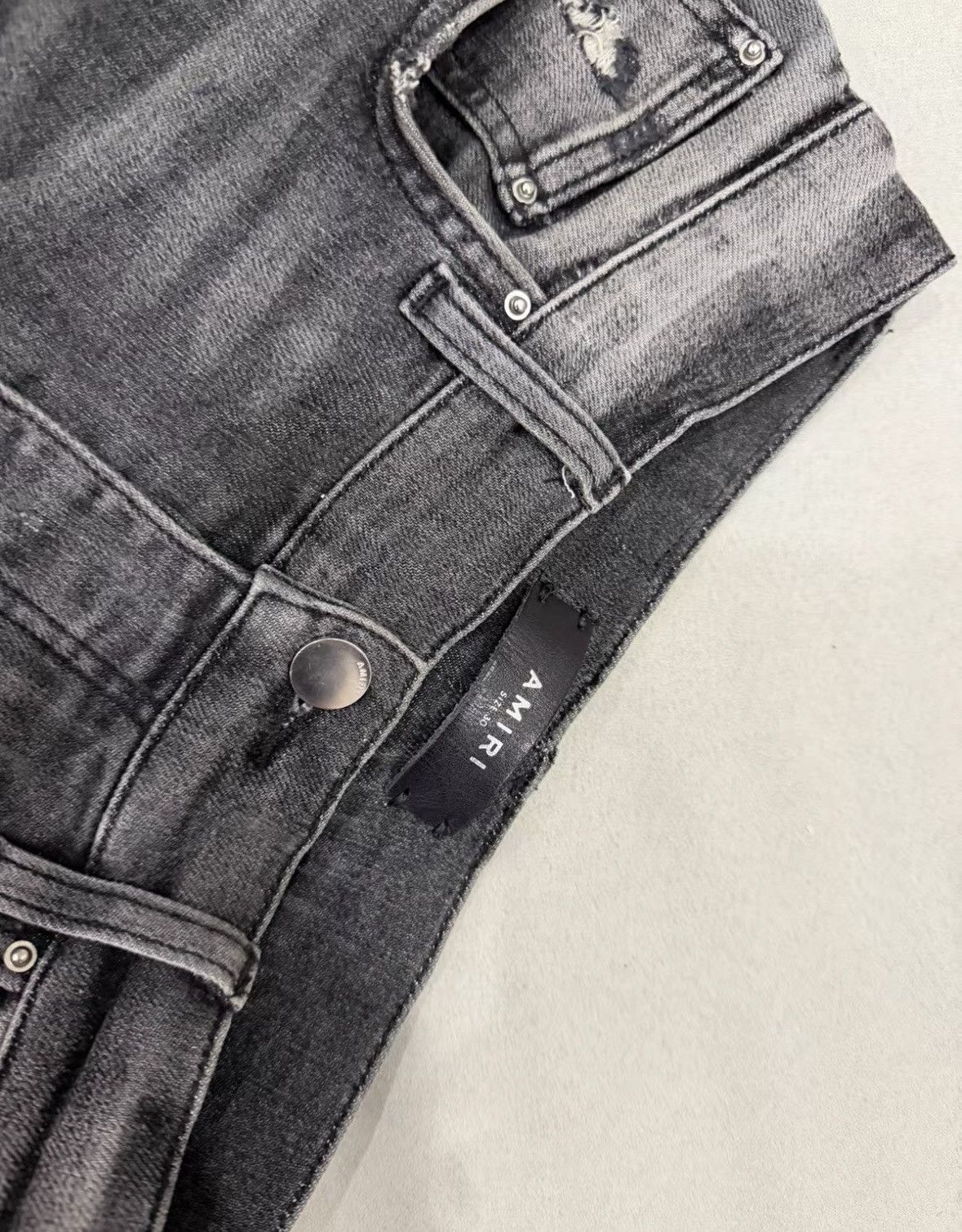 Amiri Amiri distressed pants gray size 30 wxx Size US 30 / EU 46 - 4 Thumbnail