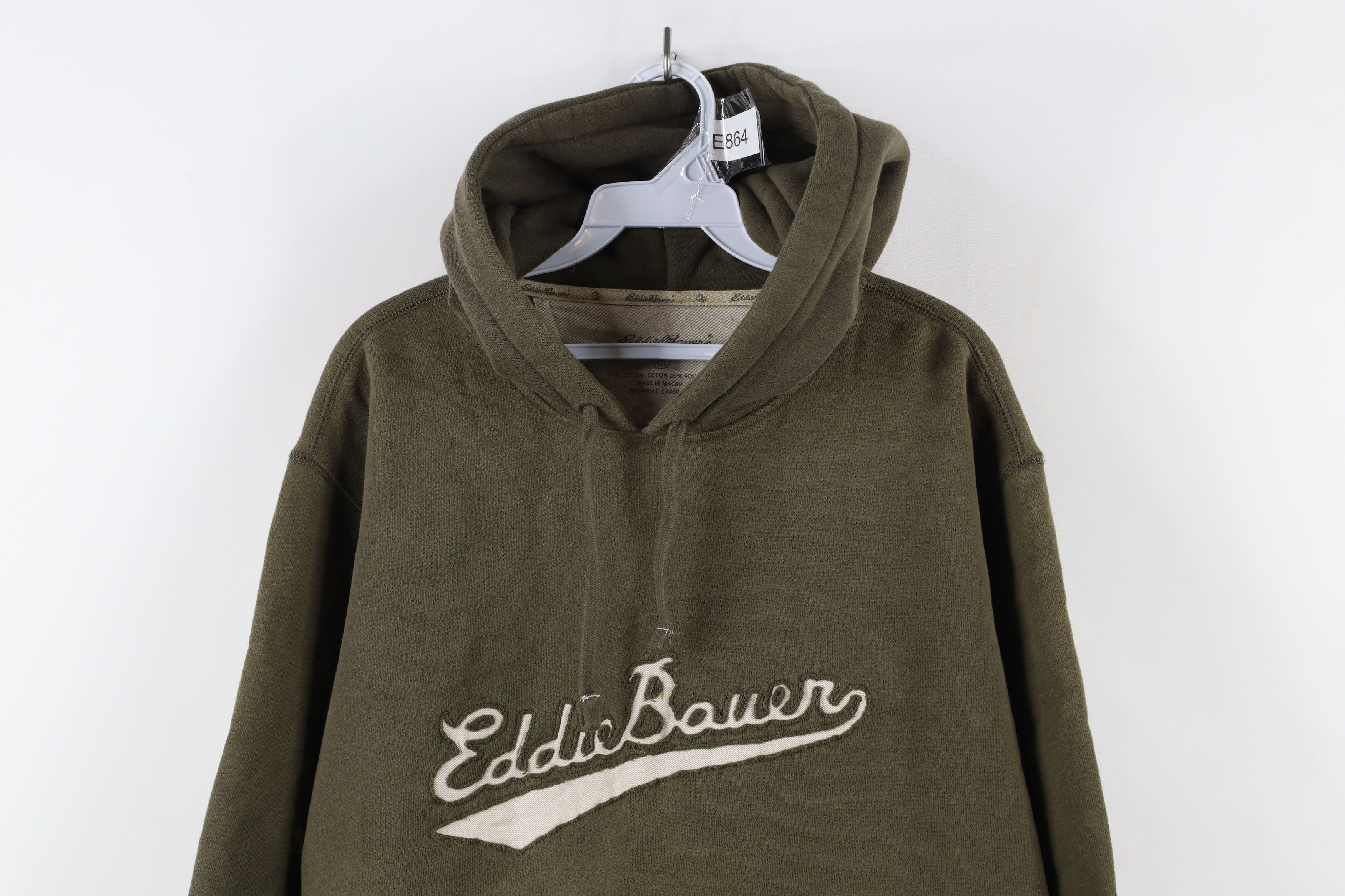 Eddie Bauer × Vintage Vintage Eddie Bauer Spell Script Heavyweight Hoodie Green Size US L / EU 52-54 / 3 - 2 Thumbnail