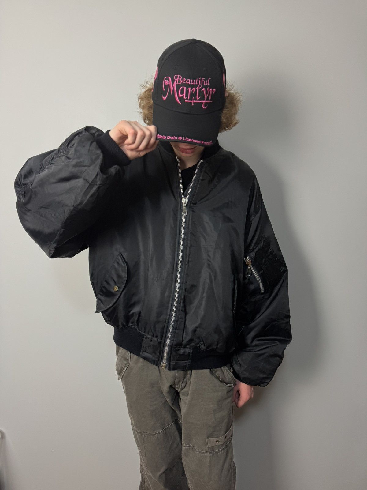 Schott 90s Vintage Schott MA-1 Bomber Jacket oversized Avant-Garde Size US L / EU 52-54 / 3 - 14 Thumbnail