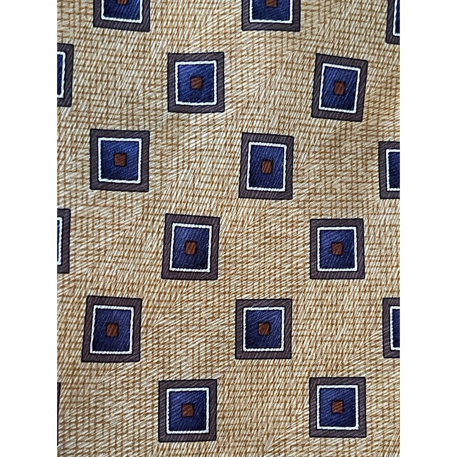 Jos. A. Bank Jos. A. Bank Gold Blue Men’s Neck Tie Made In Italy Size ONE SIZE - 9 Thumbnail