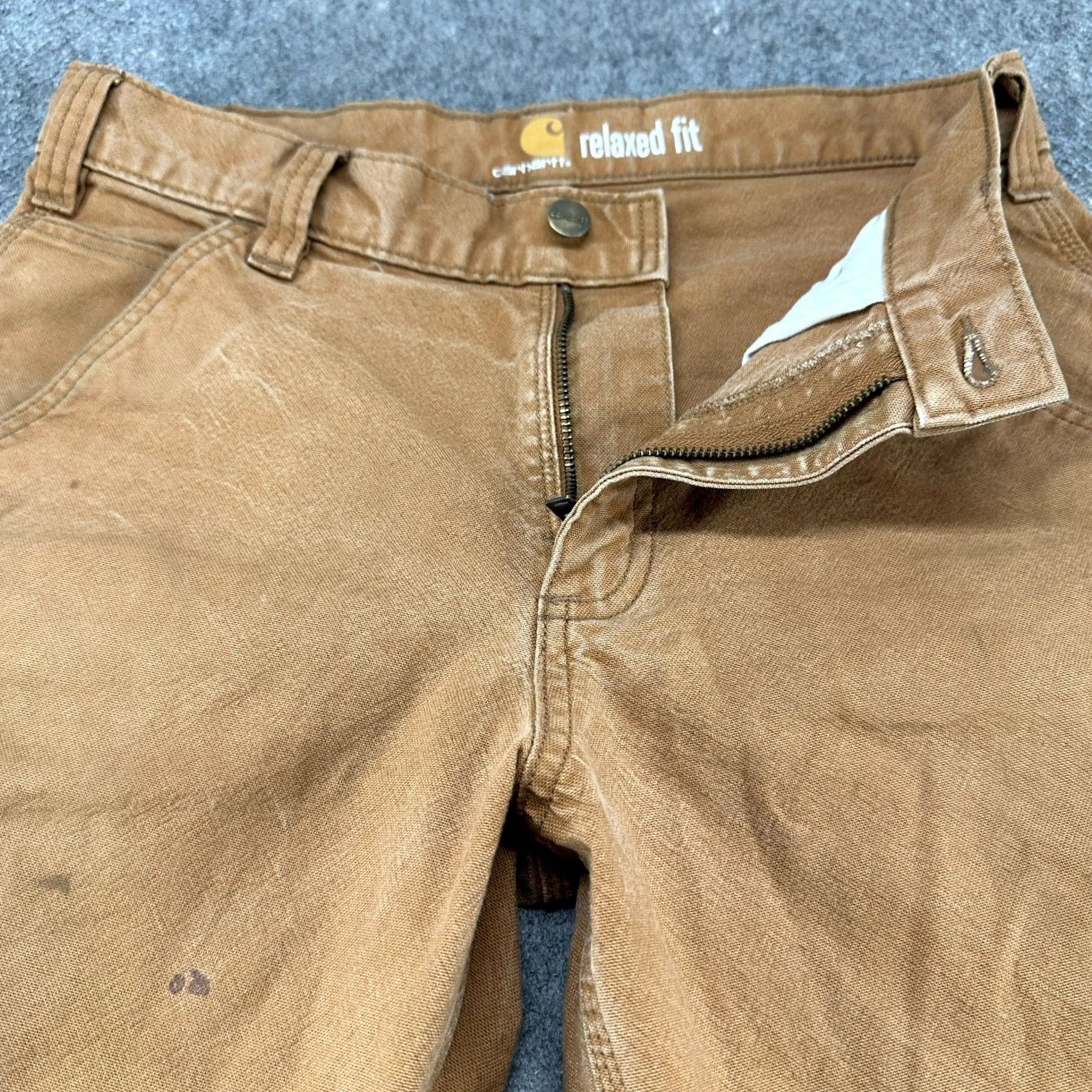 Carhartt Carhartt Pants Mens 30x32 Brown Tan Canvas Relaxed Fit Straight Leg Workwear Carpenter Pant Size US 30 / EU 46 - 2 Thumbnail