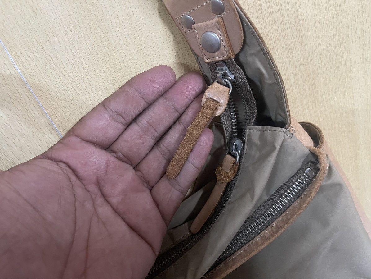 Y's × Yohji Yamamoto Yohji Yamamoto Sling Messenger Bag Nylon with Leather Trim Size ONE SIZE - 9 Thumbnail