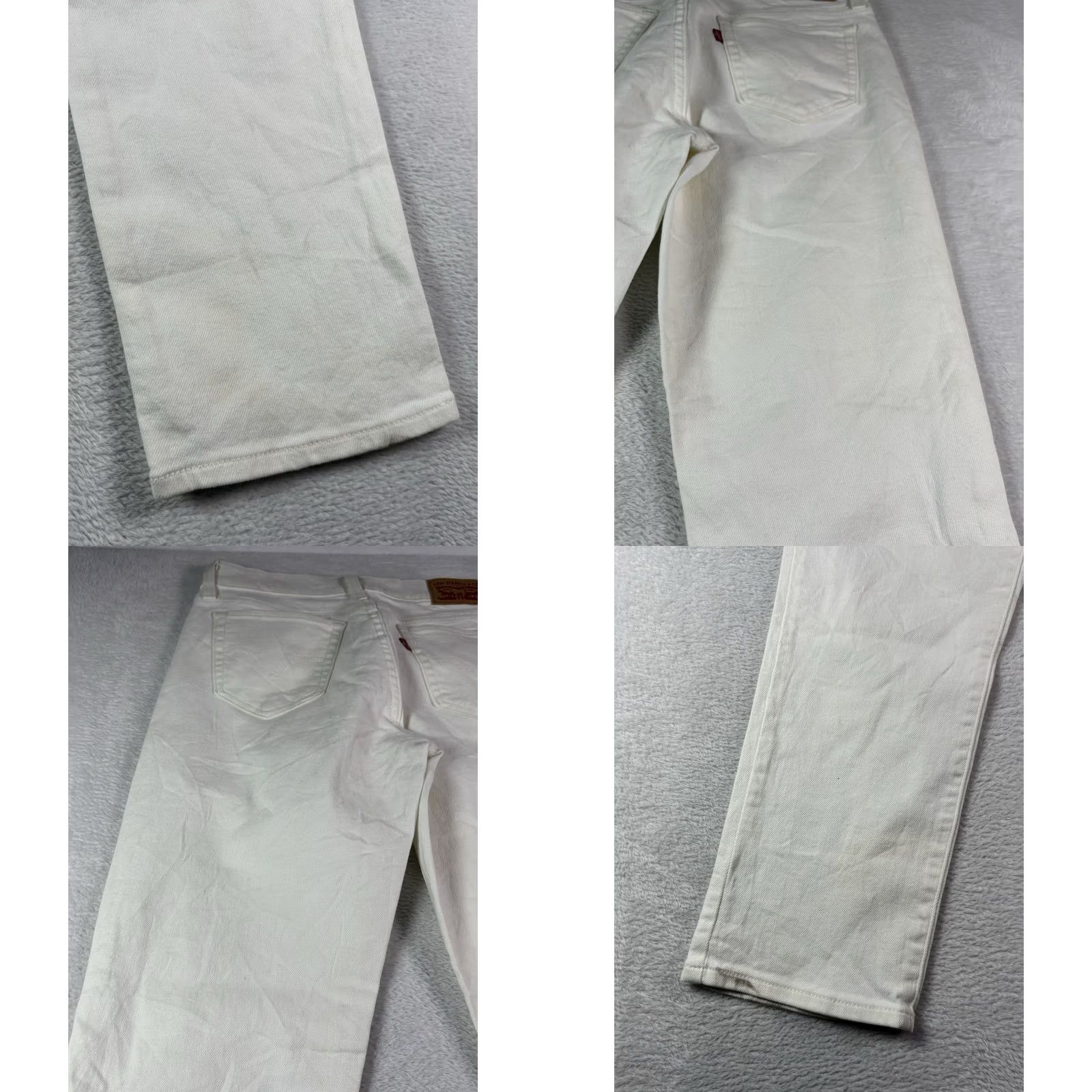 Levi's Levi's 501 Jeans Women's Mid Rise Distressed White Denim 24 Regular Tapered Size 42" / US 20 - 9 Thumbnail