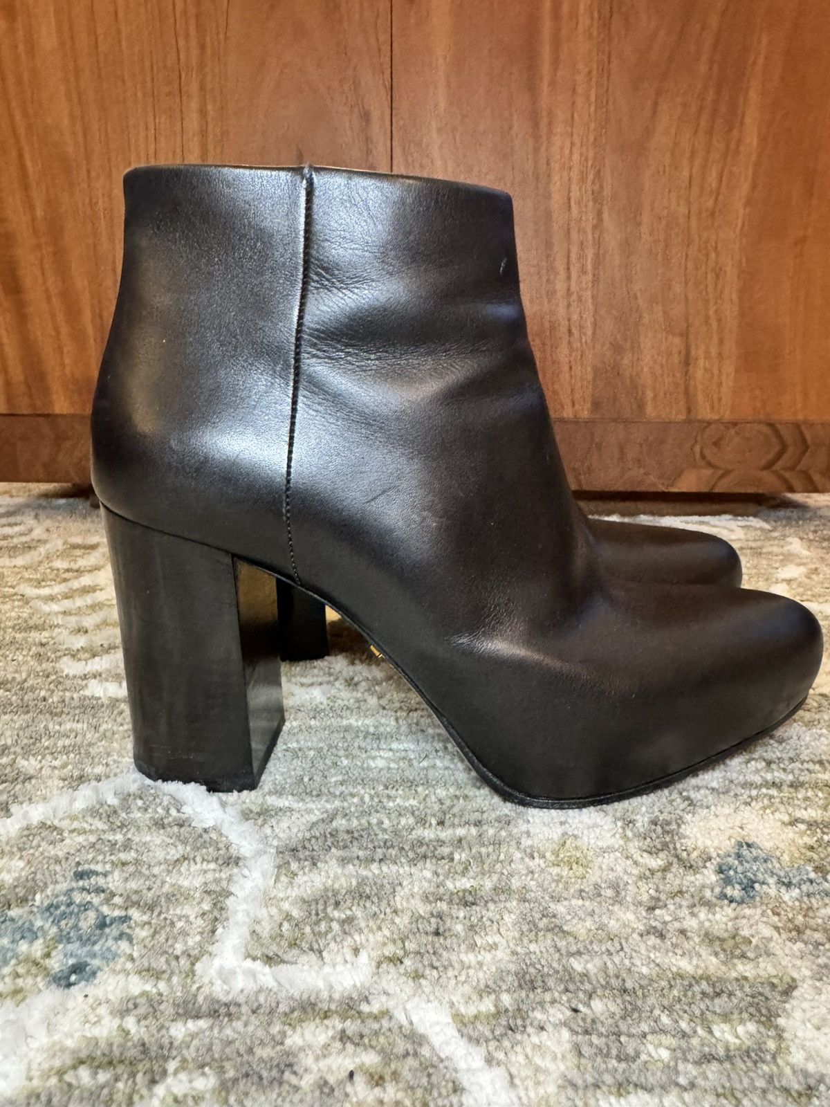 Prada Prada ankle boots black leather 36 IT / 6US Size US 6 / IT 36 - 1 Thumbnail