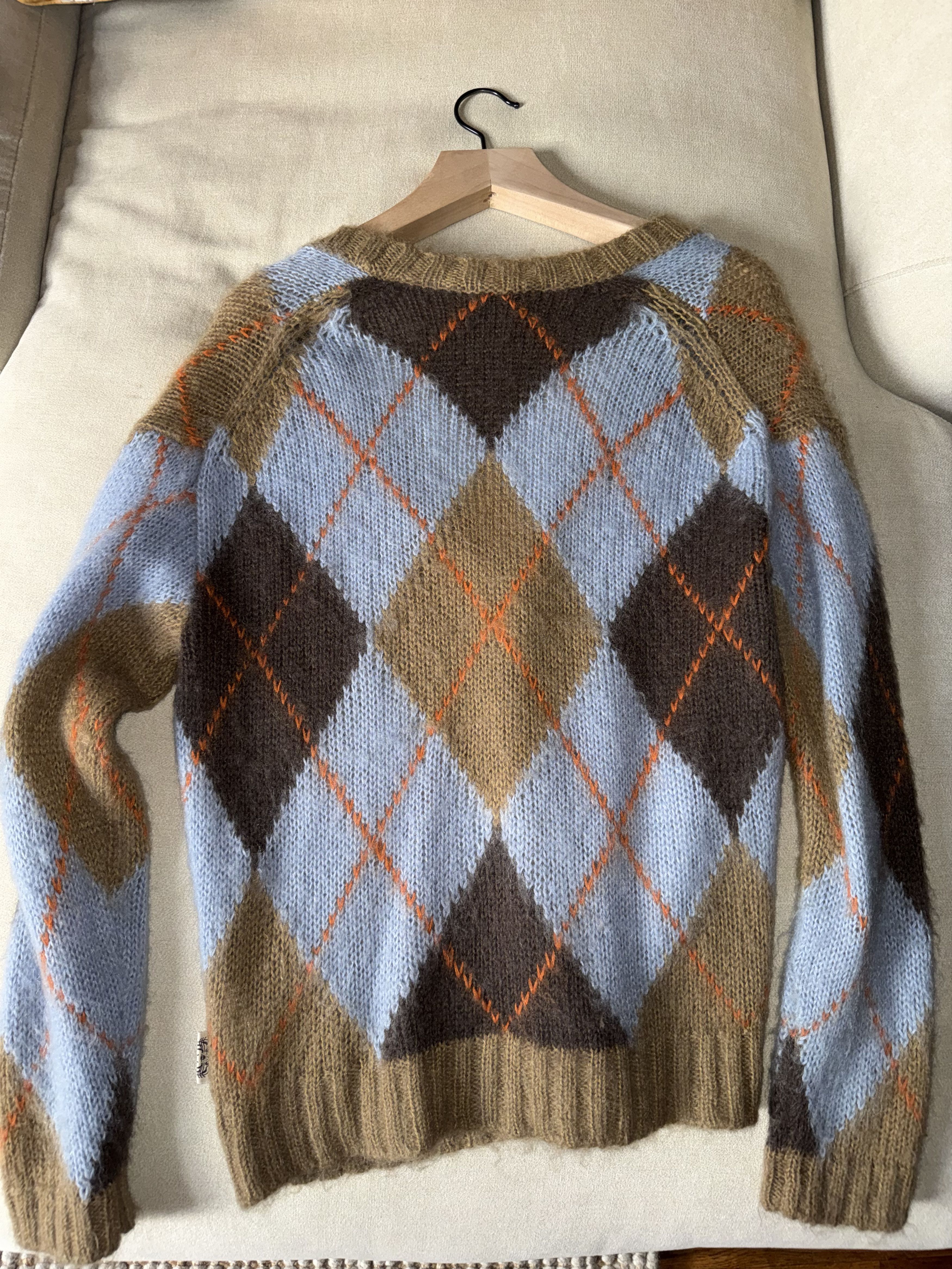 Kenzo Kenzo Argyle Mohair Cardigan Sweater - Men's S Size US S / EU 44-46 / 1 - 3 Thumbnail