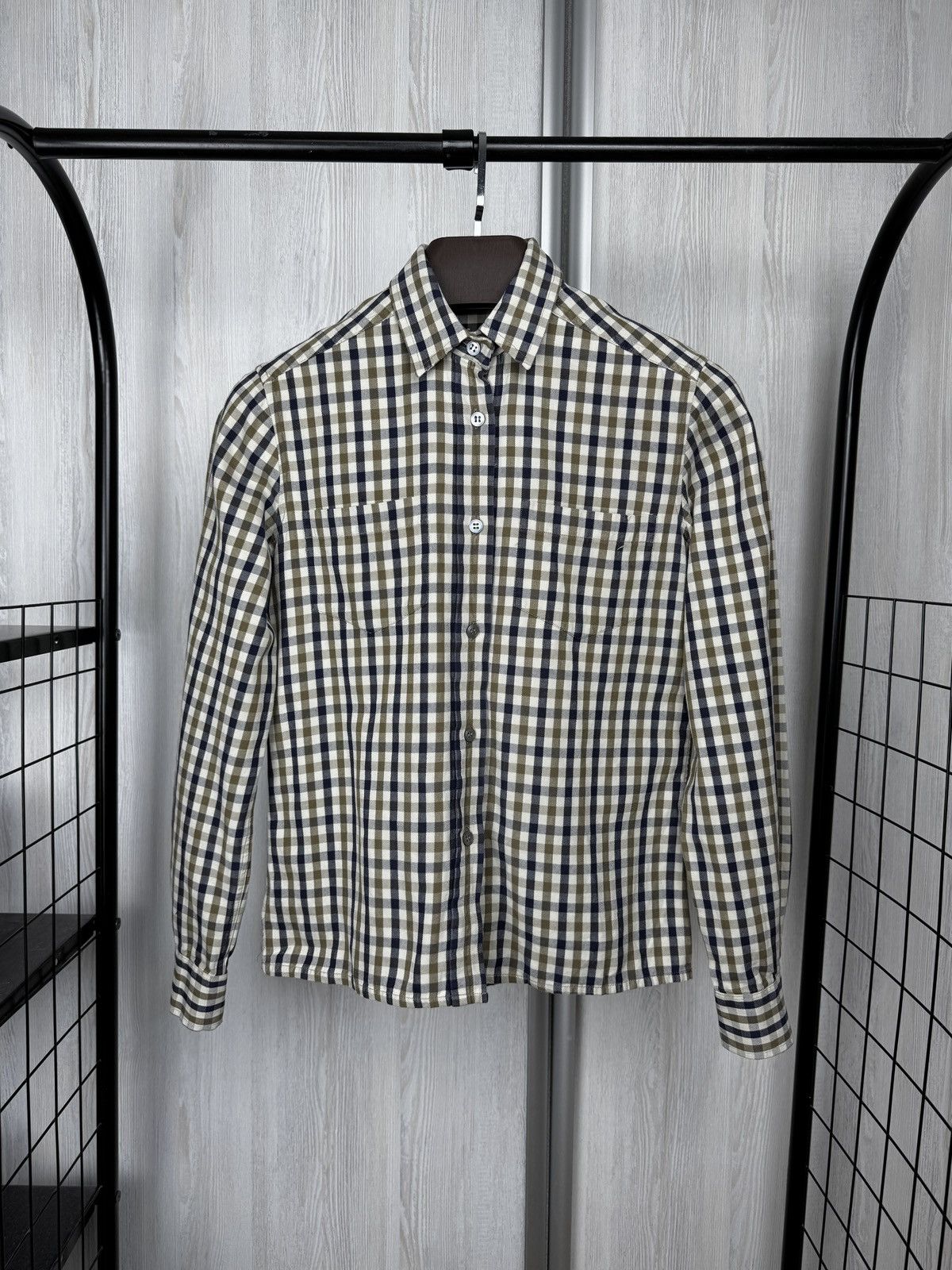 Aquascutum Aquascutum vintage nova check button up ls shirt size 36 91 Size S / US 4 / IT 40 - 1 Thumbnail