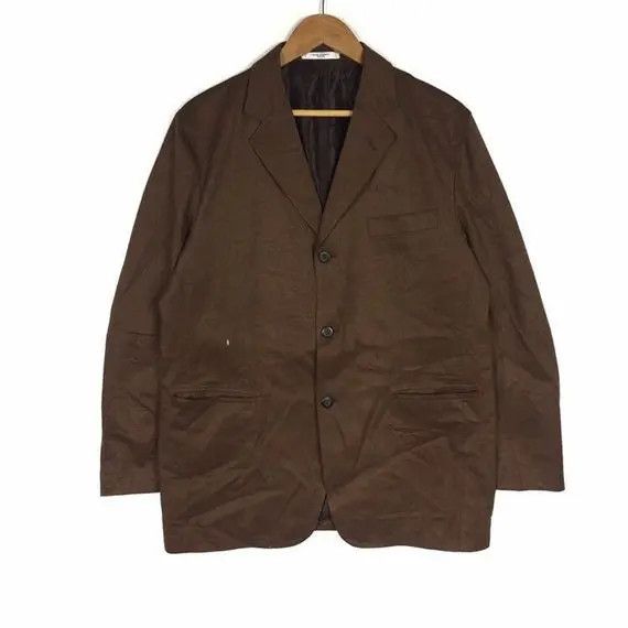 Kansai Yamamoto KANSAI YAMAMOTO HOMME 3 Button Blazer Brown Colour Casual Size 46R - 1 Thumbnail