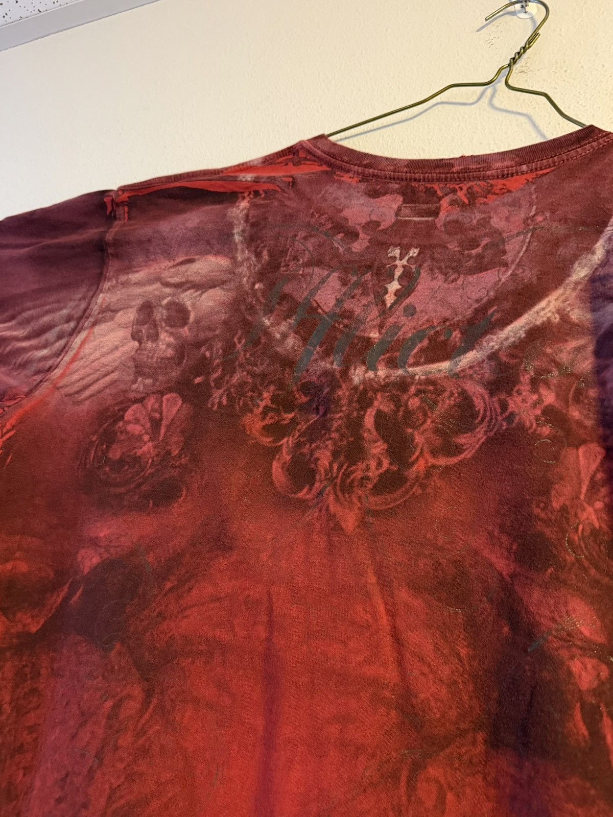 Affliction Y2K affliction royalty red fallen angel AOP grunge t shirt Size US L / EU 52-54 / 3 - 5 Thumbnail