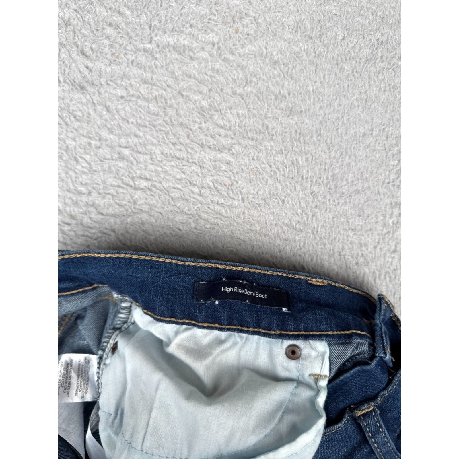 Calvin Klein Calvin Klein Jeans Womens Jeans 30x29 Blue High Rise Bootcut 30 29 Denim Button Fly Stretch Pockets Logo Embroidered Size 34" / US 12 / IT 48 - 7 Thumbnail