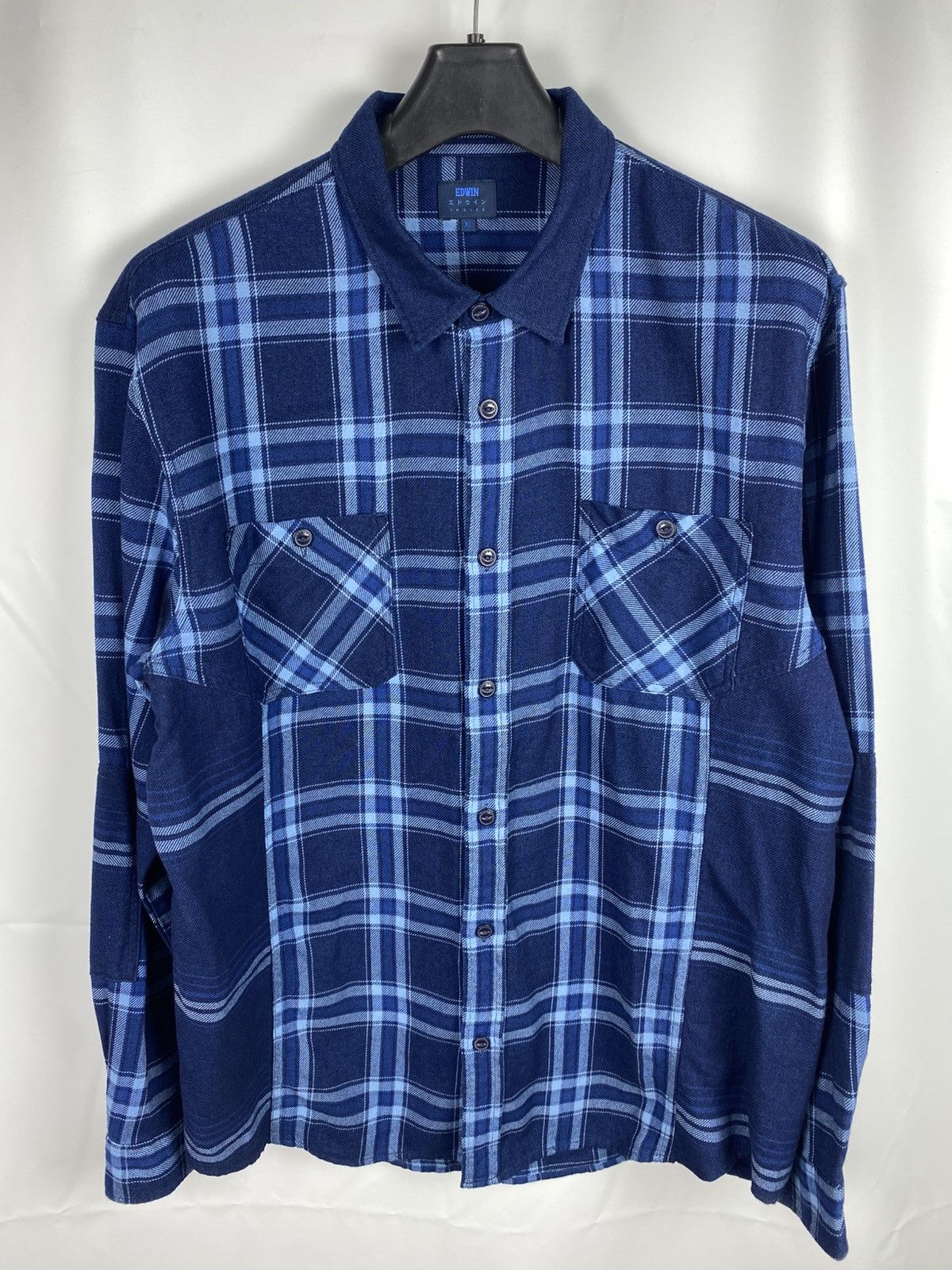 Edwin Edwin Merge Indigo Shirt Plaid Button Up Men size XL Size US XL / EU 56 / 4 - 1 Thumbnail