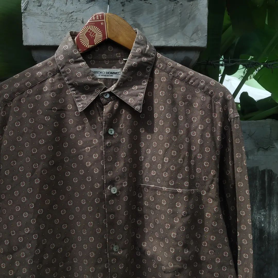 image of Avant Garde x Hiroko Koshino Homme Vintage Hiroko Koshino Homme Paisley Avantgarde Shirt in Brown P