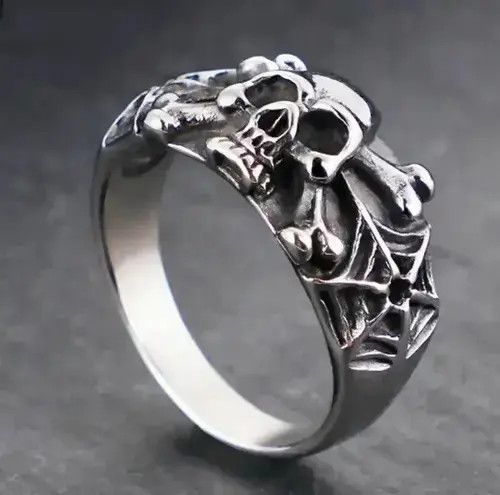 Japanese Brand Gothic Steel Skull Rings Size ONE SIZE - 1 Thumbnail