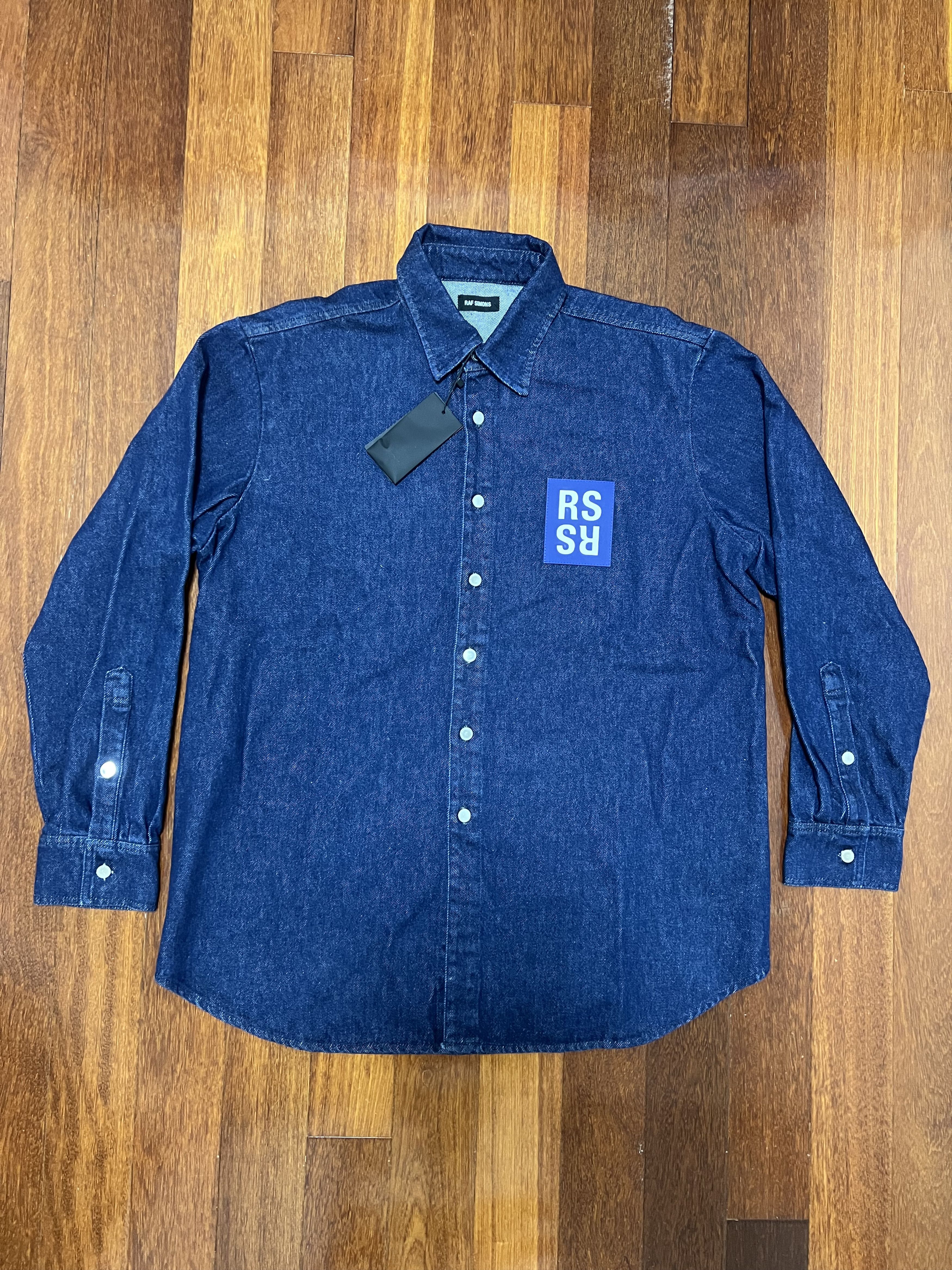 Raf Simons 💚 AW21 Raf Simons Straight Fit Denim Shirt Medium NEW Size US M / EU 48-50 / 2 - 1 Thumbnail