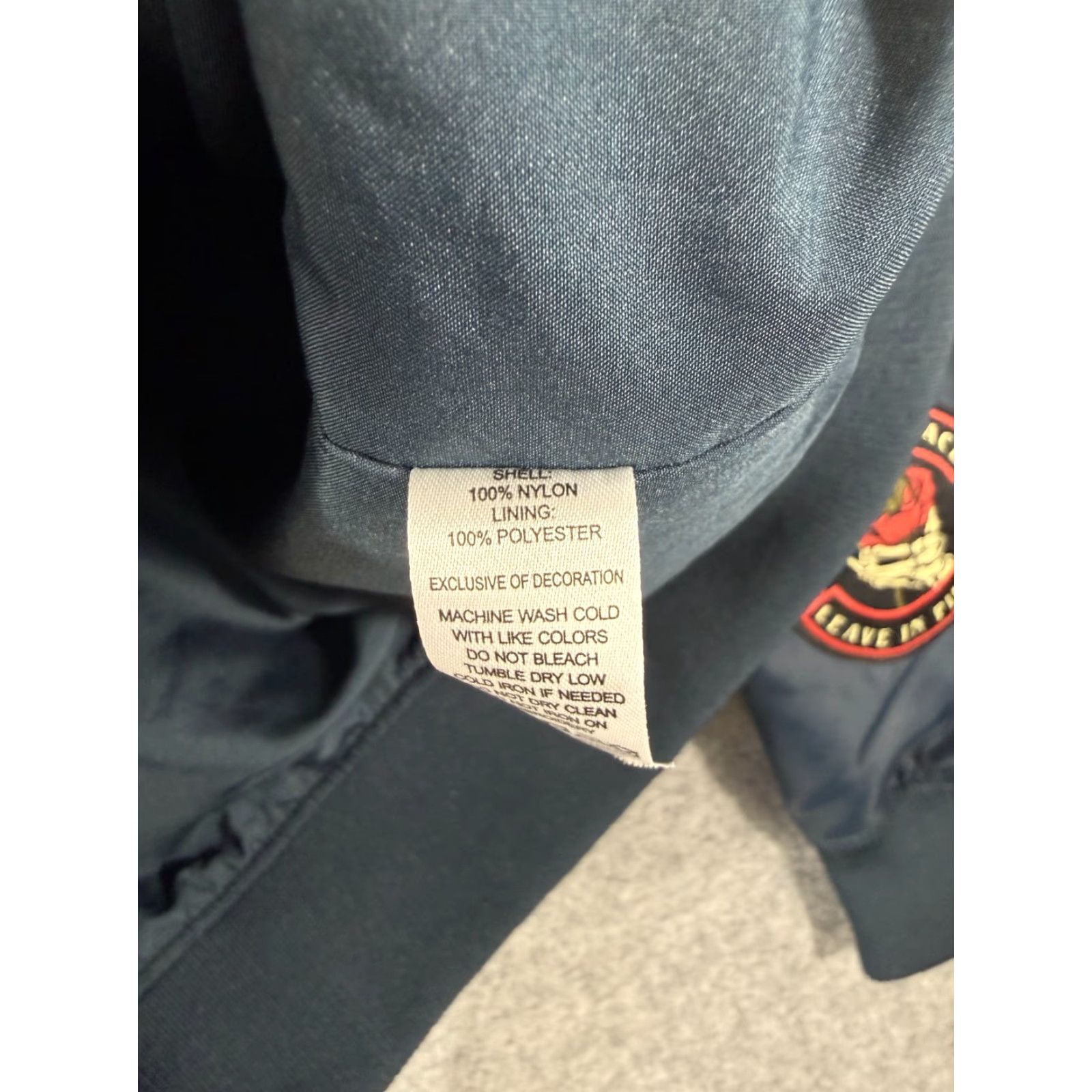 Vintage Grunt Style Bomber Jacket Women L Navy Full Zip Lined Patches Size L / US 10 / IT 46 - 7 Thumbnail
