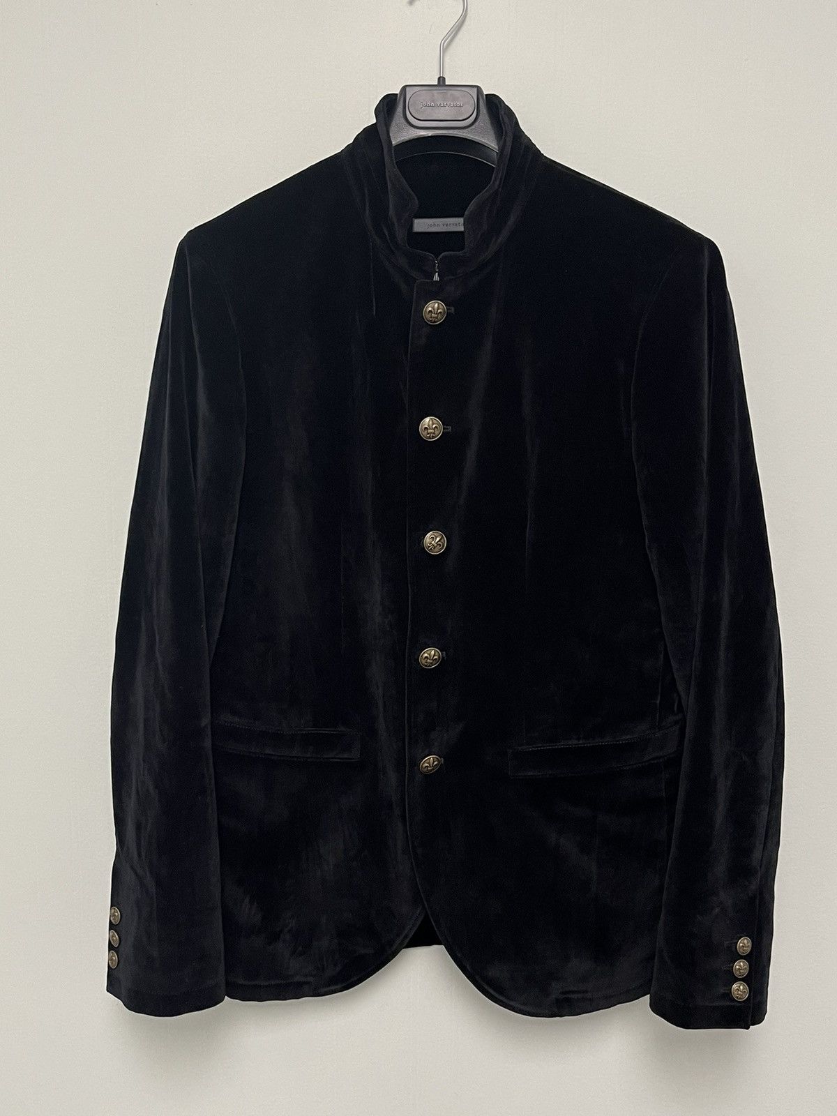 John Varvatos Crushed velvet jacket. Black. 50 Size US M / EU 48-50 / 2 - 6 Thumbnail