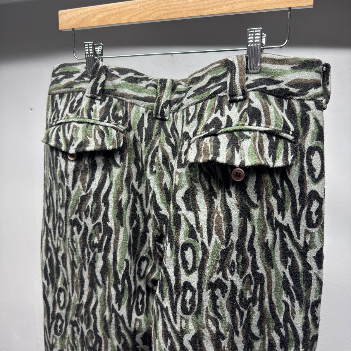 Vintage 80s Woolrich Shadow Bark Wool Camo Pants ERD Grunge ERL Size US 36 / EU 52 - 4 Thumbnail