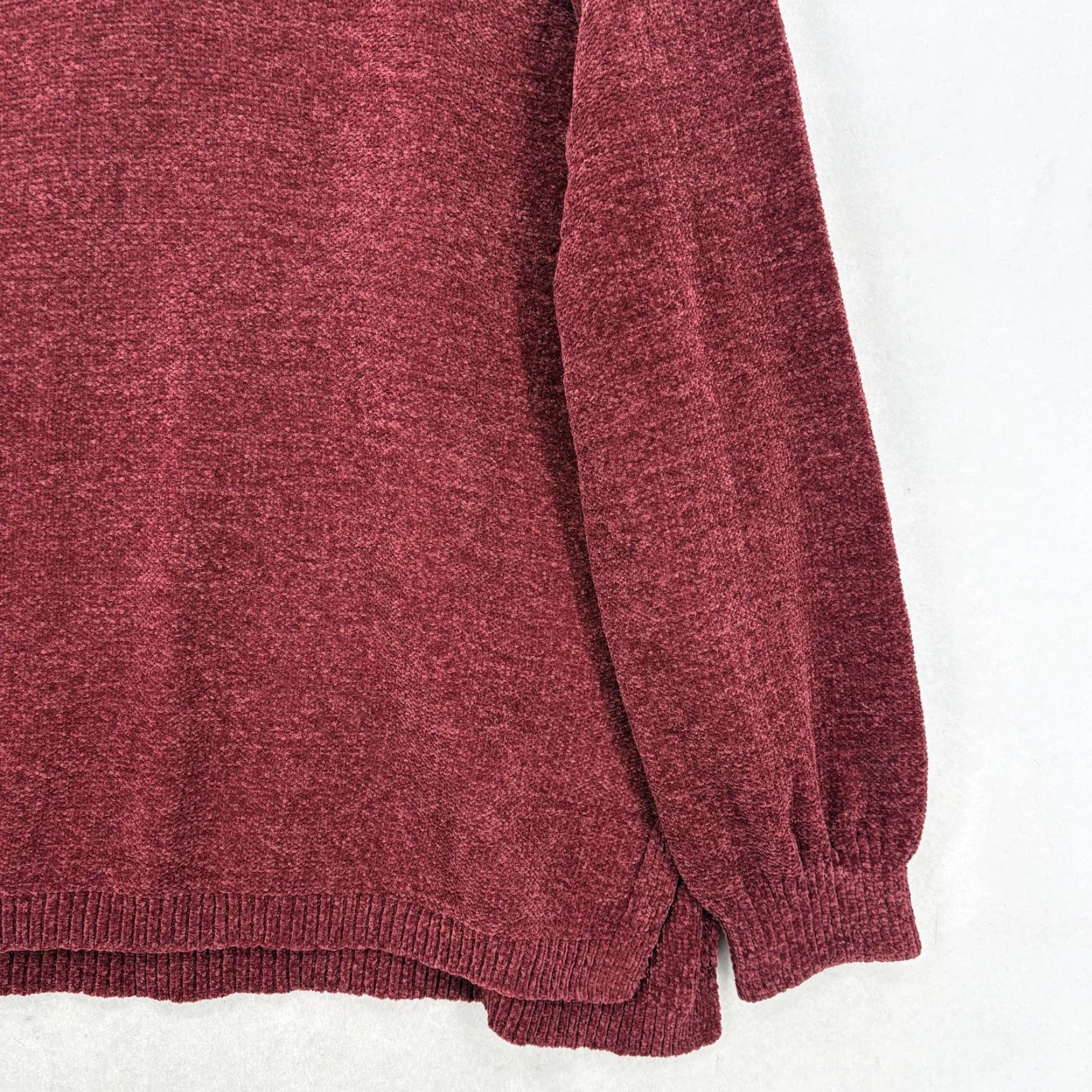 Apt. 9 Apt. 9 Sweater Tunic Womens XXL Red Chenille V Neck Long Sleeve Soft Knit NWT Size XXL / US 16-18 / IT 52-54 - 3 Thumbnail