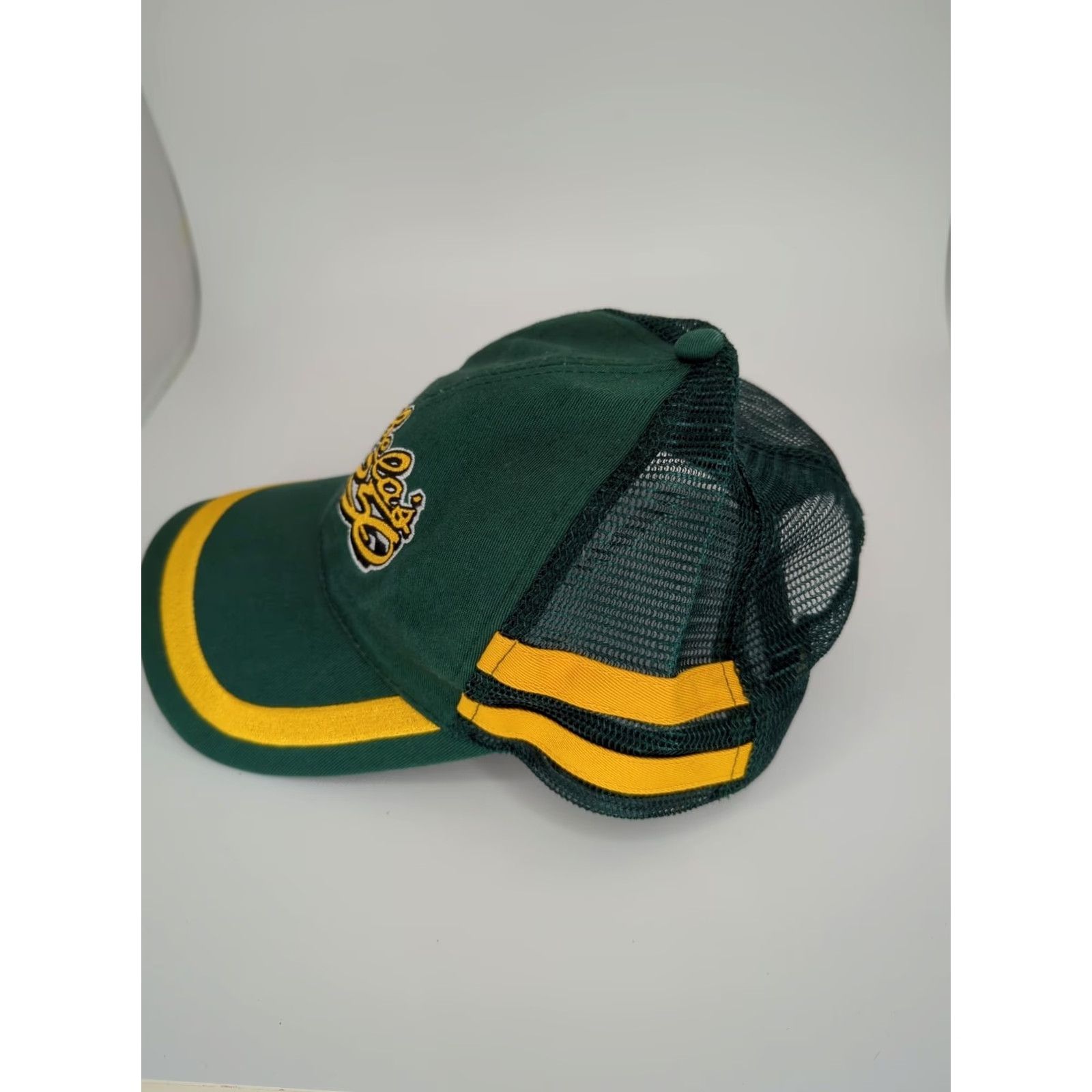 Vintage VINTAGE Cabela's 250 Embroidered Racing Snapback Hat Green Yellow Cap/Trucker Style Mens Adjustable Baseball Cap Size ONE SIZE - 4 Thumbnail