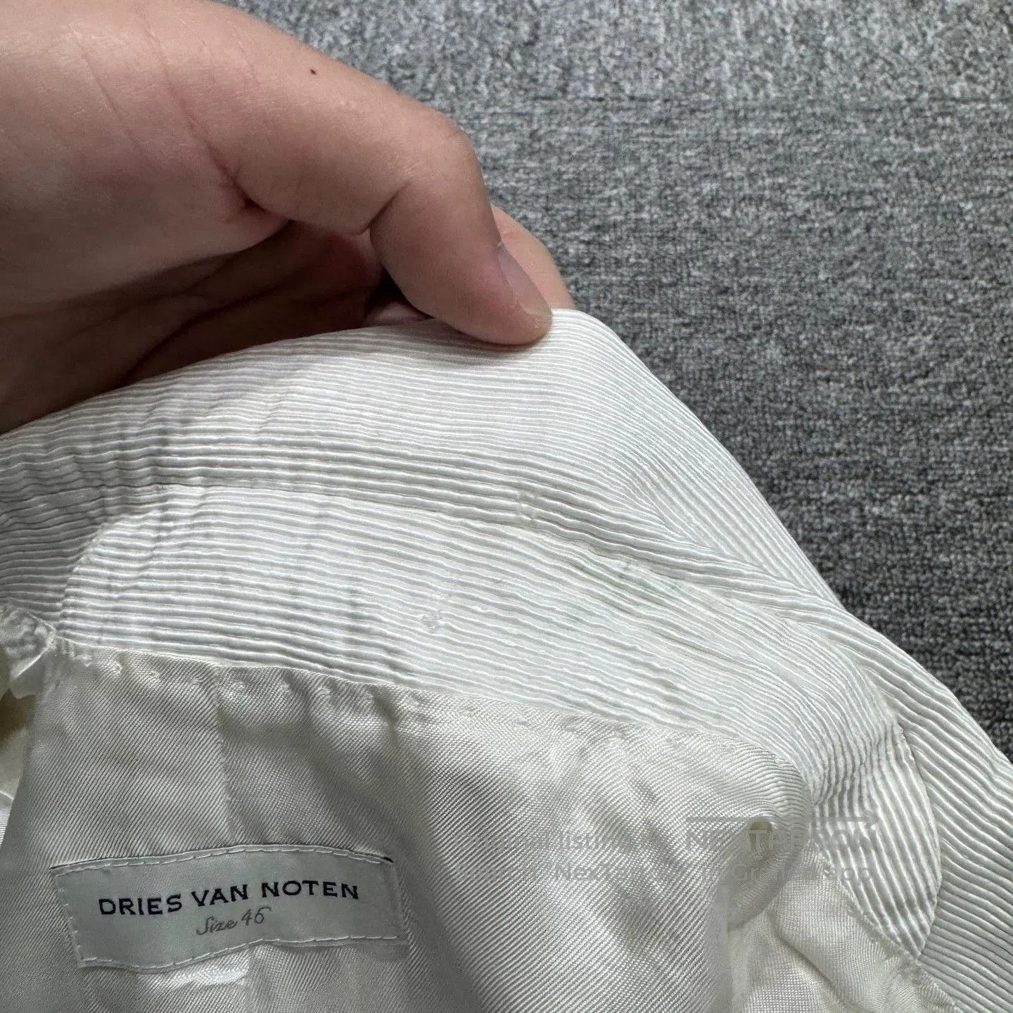 Dries Van Noten White Single-Button Light Jacket Blazer. Size US M / EU 48-50 / 2 - 2 Thumbnail