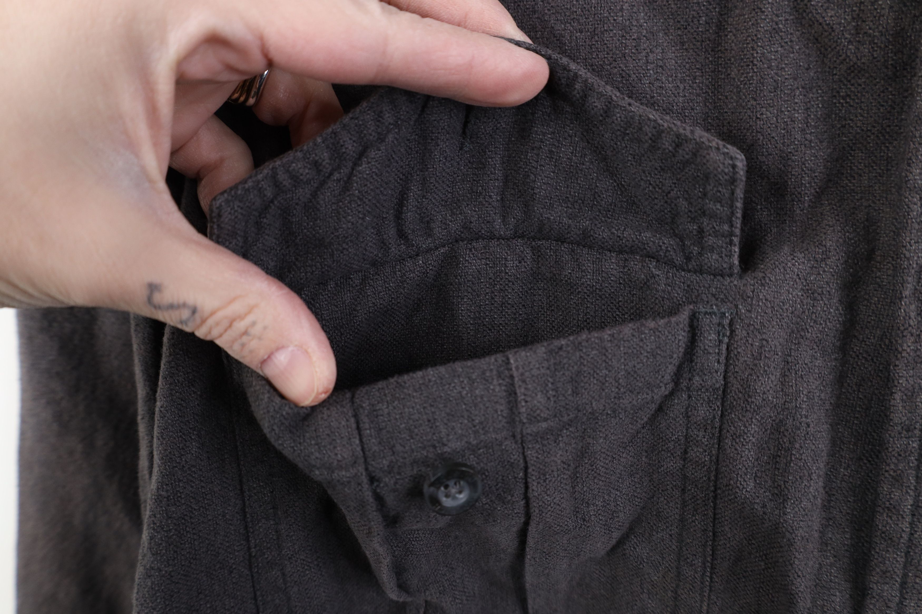 Woolrich Woolen Mills Vintage Woolrich Chamois Cloth Button Shirt Gray Cotton Size US XL / EU 56 / 4 - 7 Thumbnail