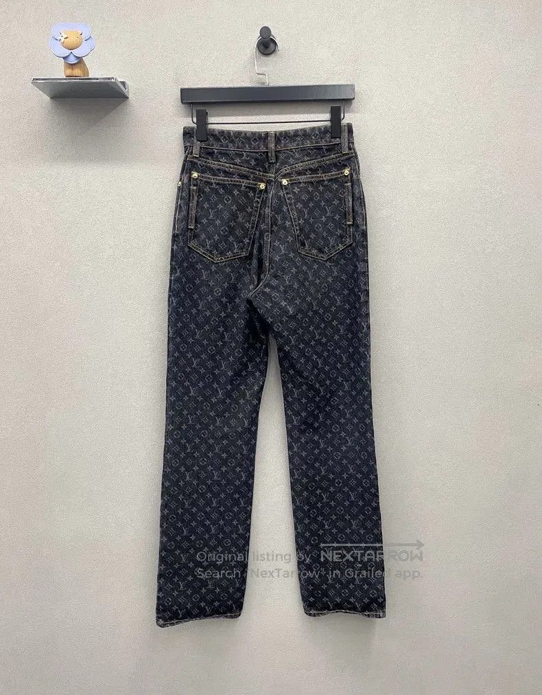 Louis Vuitton Louis Vuitton Black Monogram Jeans. Size US 36 / EU 52 - 2 Thumbnail