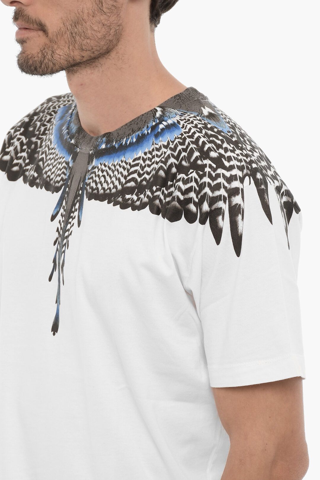Marcelo Burlon og1mm0824 Crewneck Grizzly Wings T-Shirt in White Size US XXL / EU 58 / 5 - 3 Thumbnail