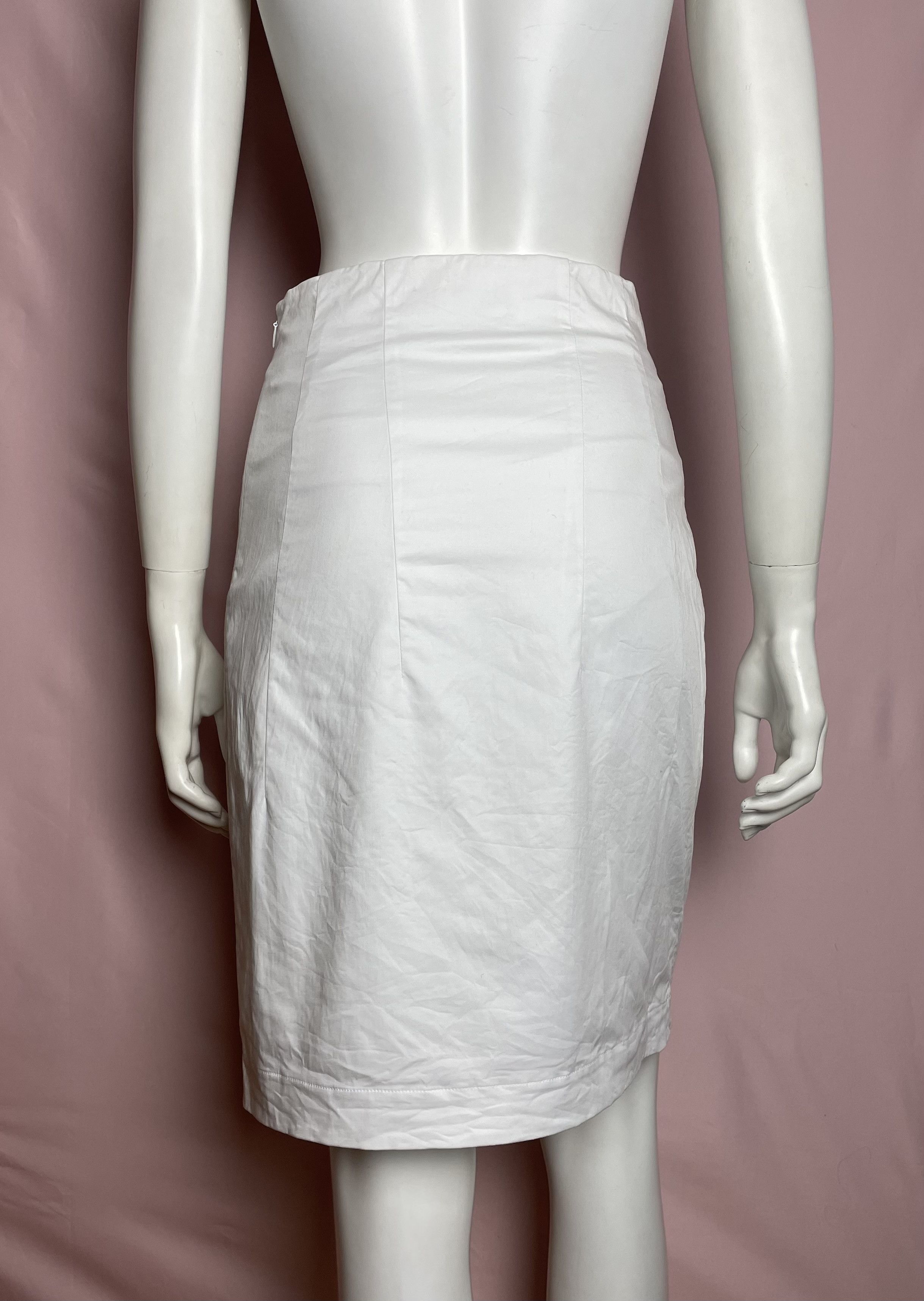 Jil Sander Jil Sander White Elegant Pencil Skirt Size EU36 Size 26" / US 2 / IT 38 - 2 Thumbnail