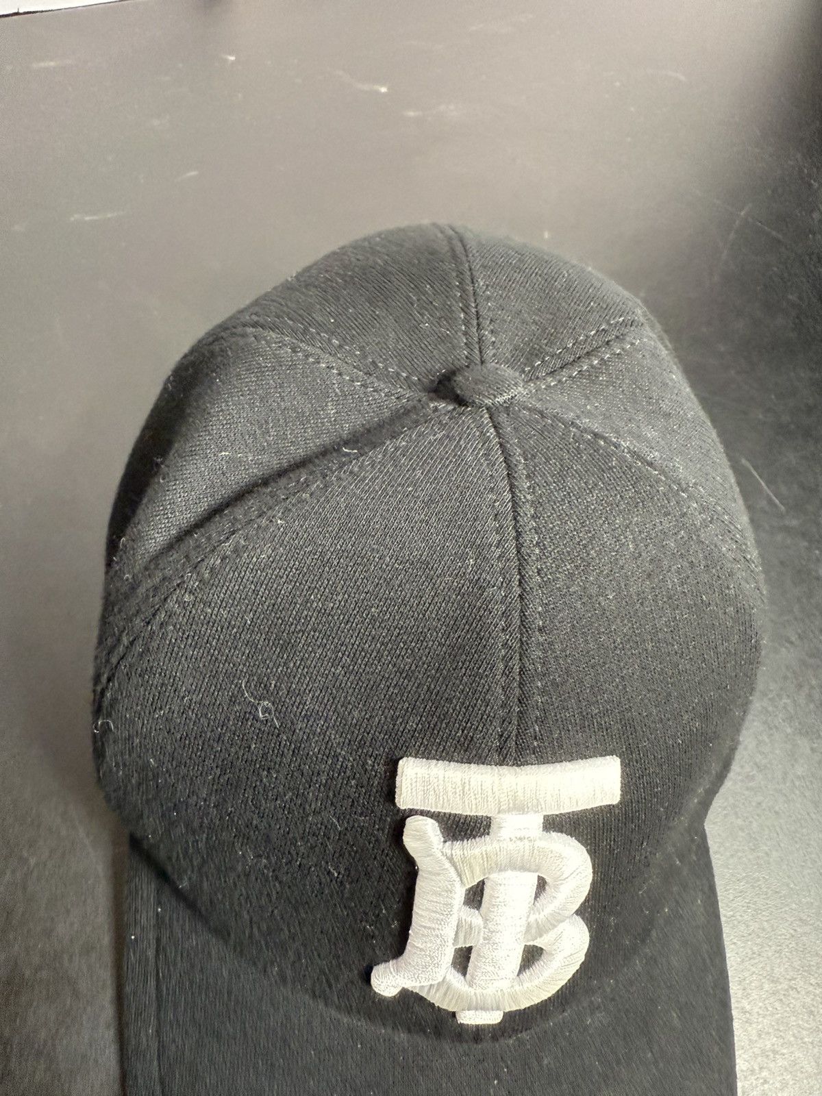Burberry Authentic Burberry Monogram Motif Cap Cotton Large Black Size 46 - 4 Thumbnail