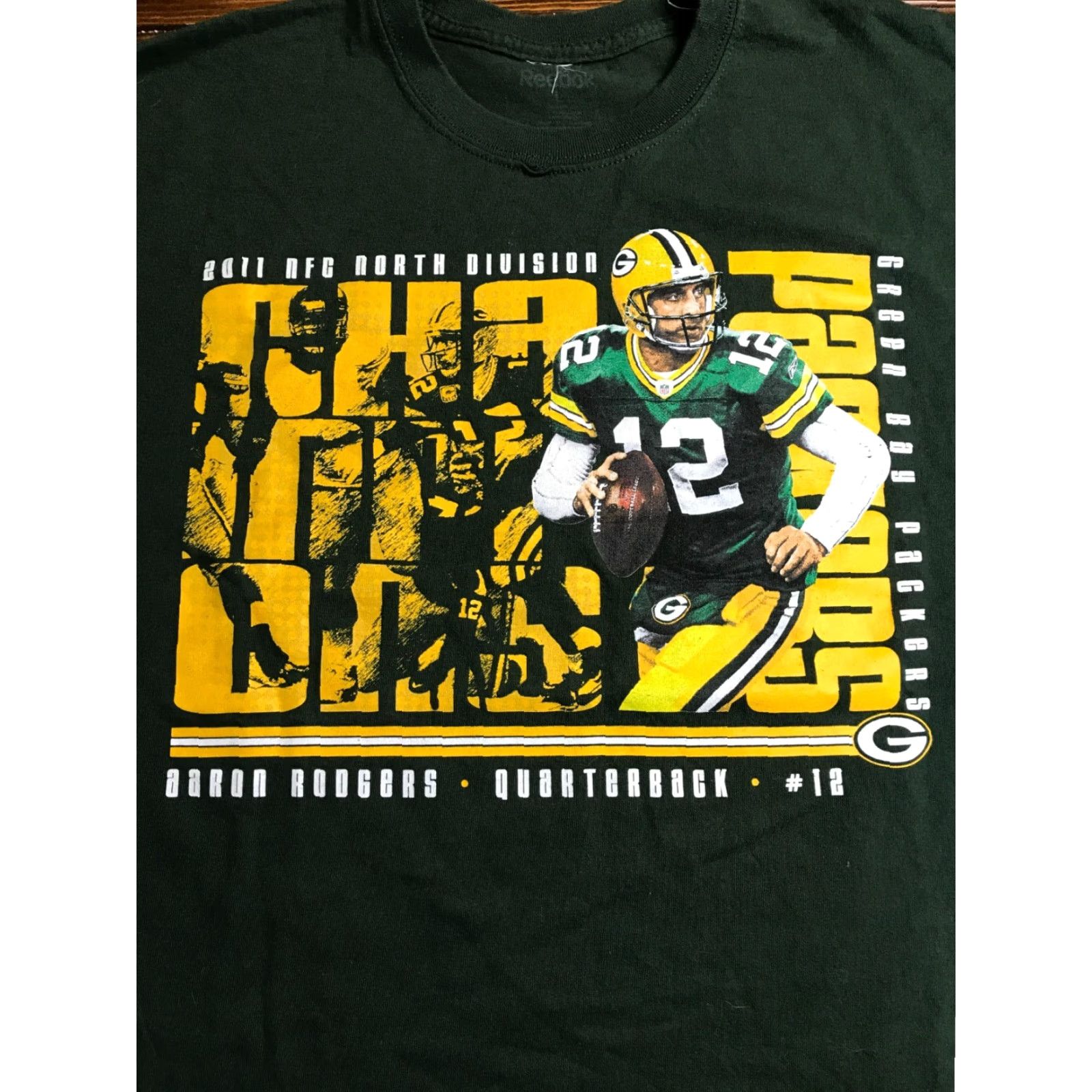 Reebok Reebok Shirt Mens Large NFL Green Bay Packers Aaron Rodgers 2011 North Division Size US L / EU 52-54 / 3 - 3 Thumbnail