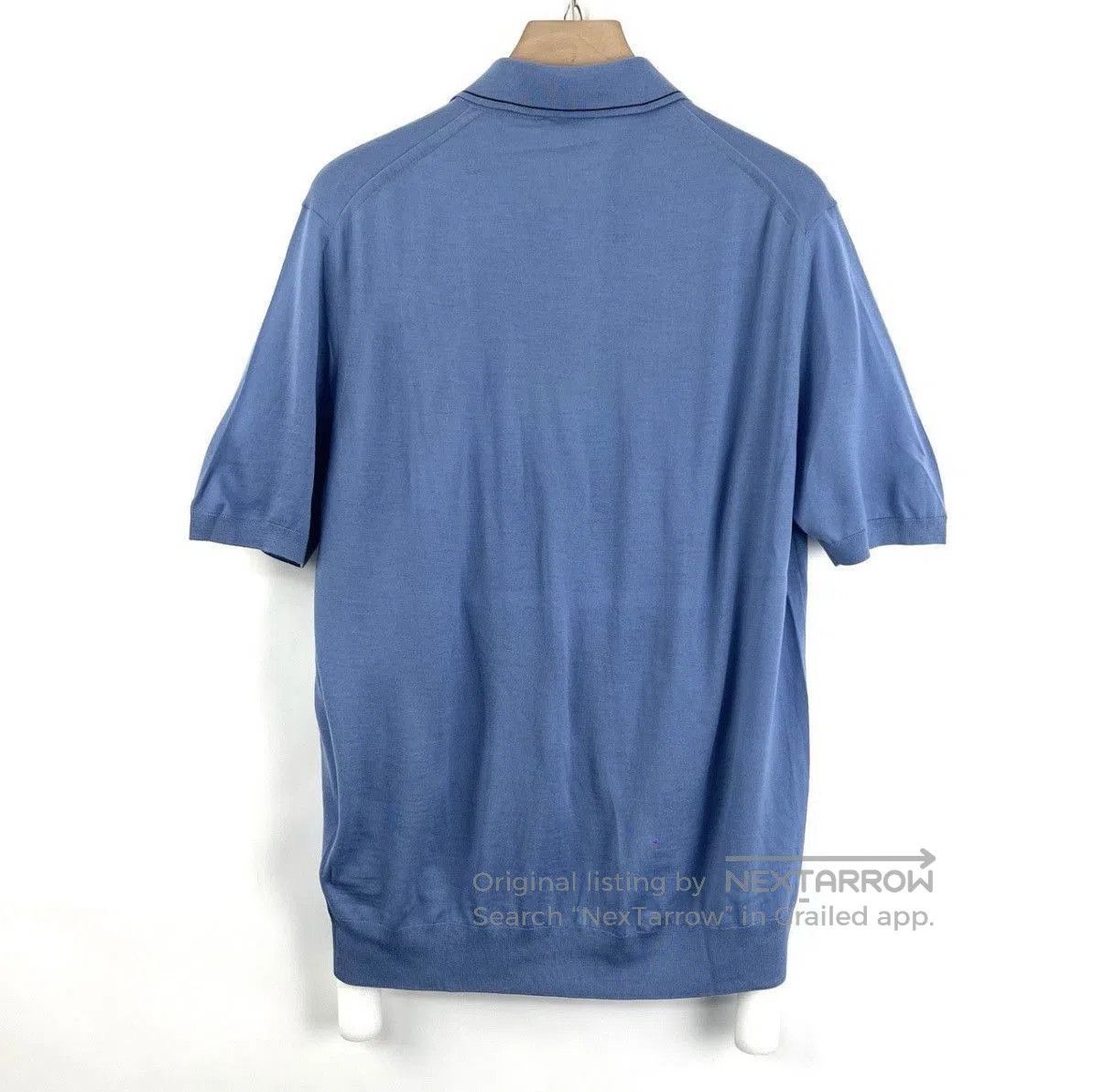 Prada Blue Short Sleeve Polo Shirt Size L. Size US L / EU 52-54 / 3 - 2 Thumbnail