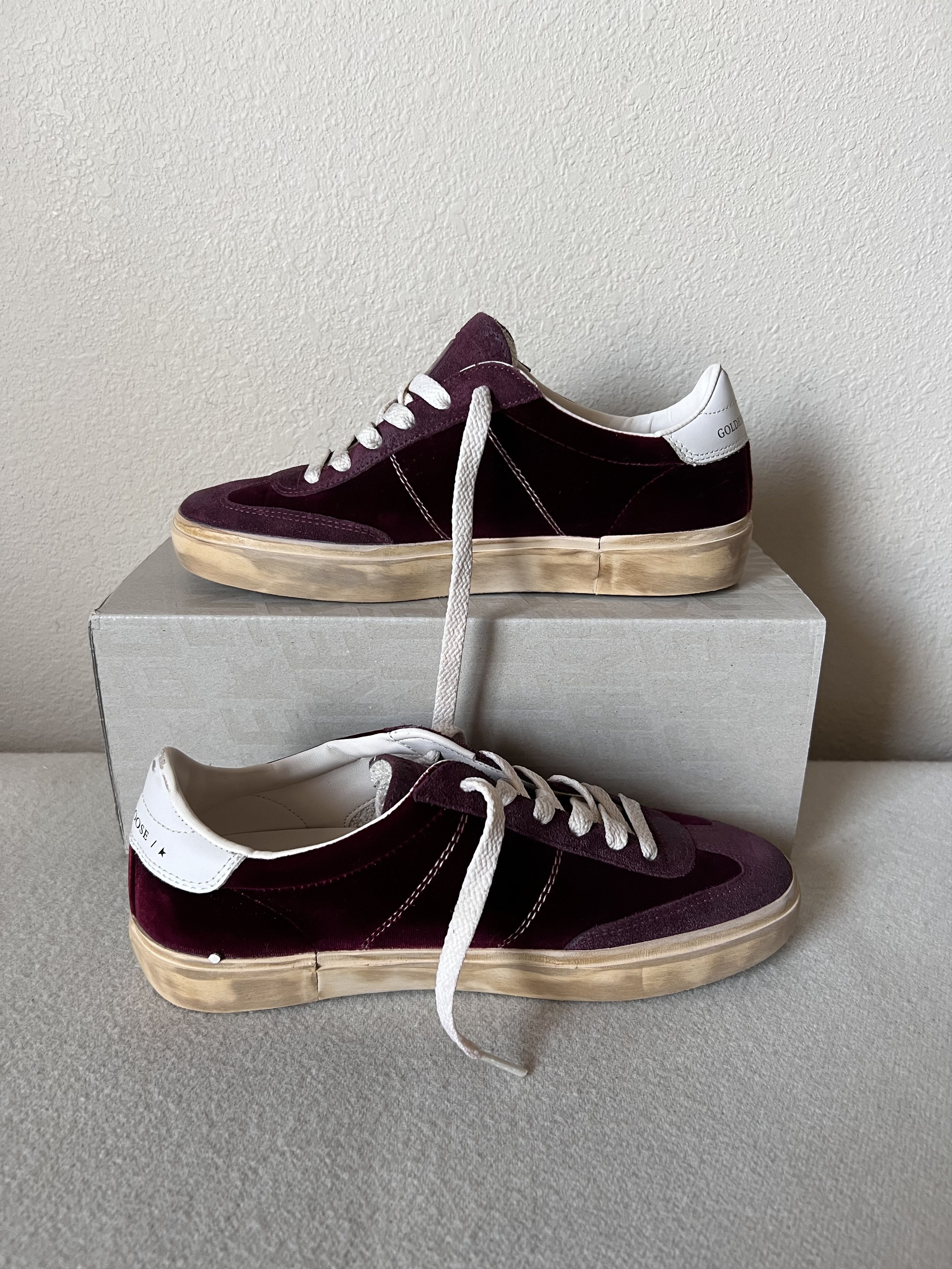 Golden Goose Golden Goose Velvet Soul Star Sneakers in Bordeaux Size US 7 / IT 37 - 3 Thumbnail
