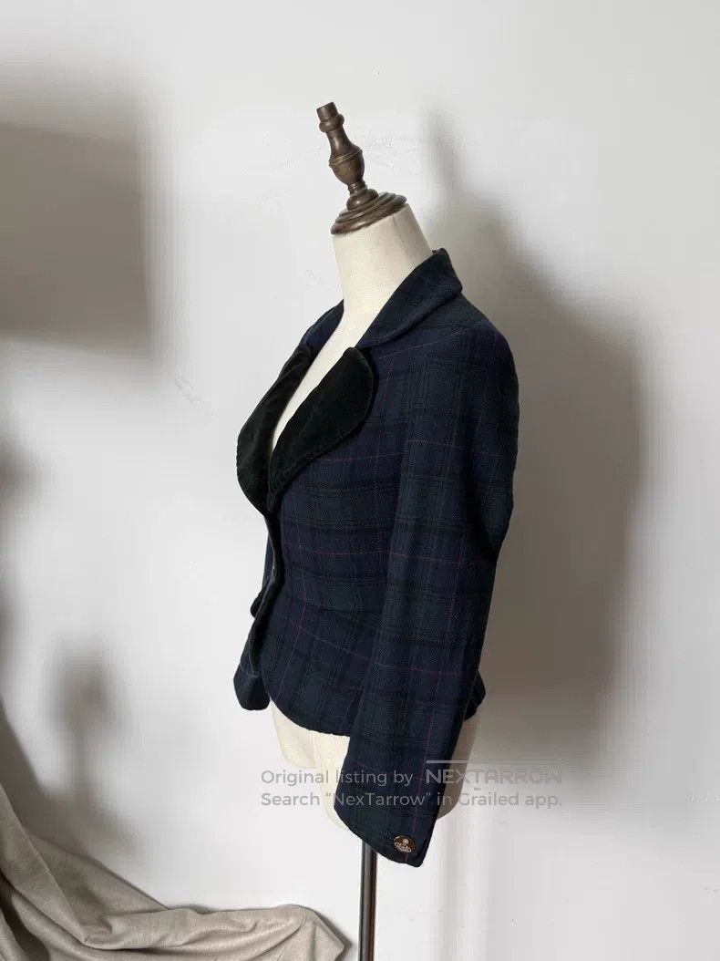 Vivienne Westwood Vivienne Westwood Early Dark Blue-Green Plaid Velvet Heart Size S / US 4 / IT 40 - 2 Thumbnail