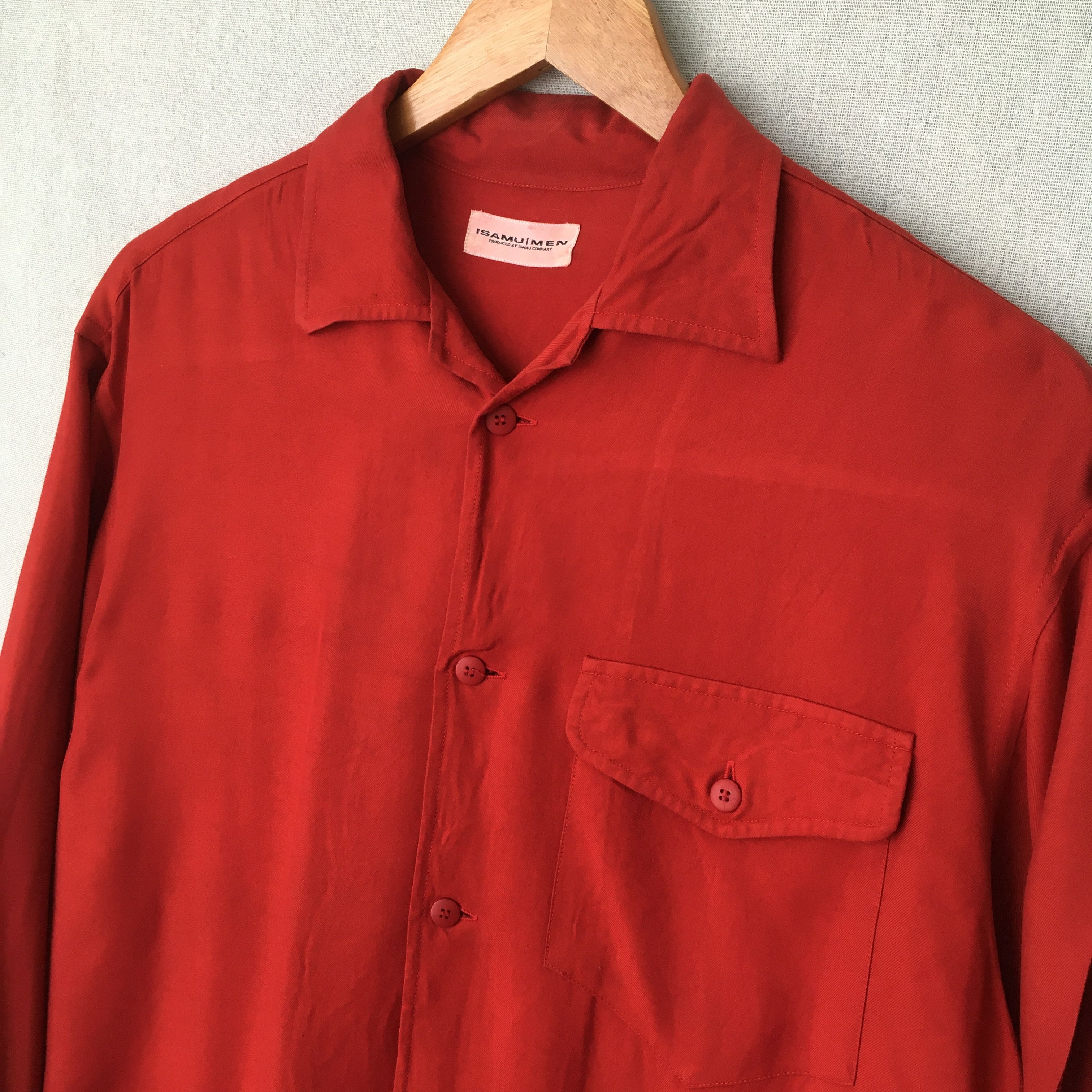Isamu Katayama Backlash Vintage Isamu Men Japanese Brand Red Shirt Medium Size US M / EU 48-50 / 2 - 3 Thumbnail