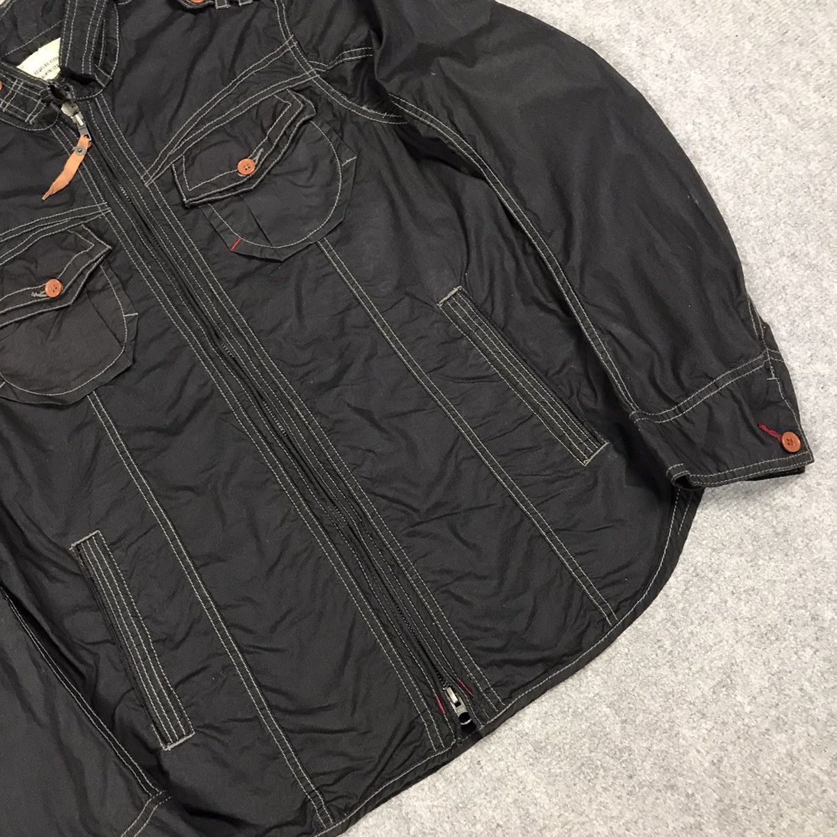 Japanese Brand BALL BLACK ZIPPER JACKET PUNK STYLE JAPAN Size US L / EU 52-54 / 3 - 5 Thumbnail