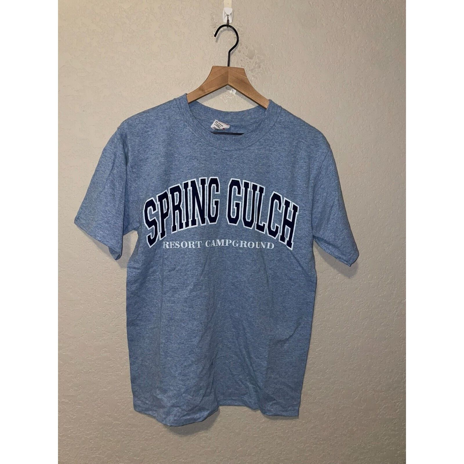 Anvil Vintage Spring Gulch Shirt Resort Campground Blue Tee 90s M Size US M / EU 48-50 / 2 - 1 Thumbnail